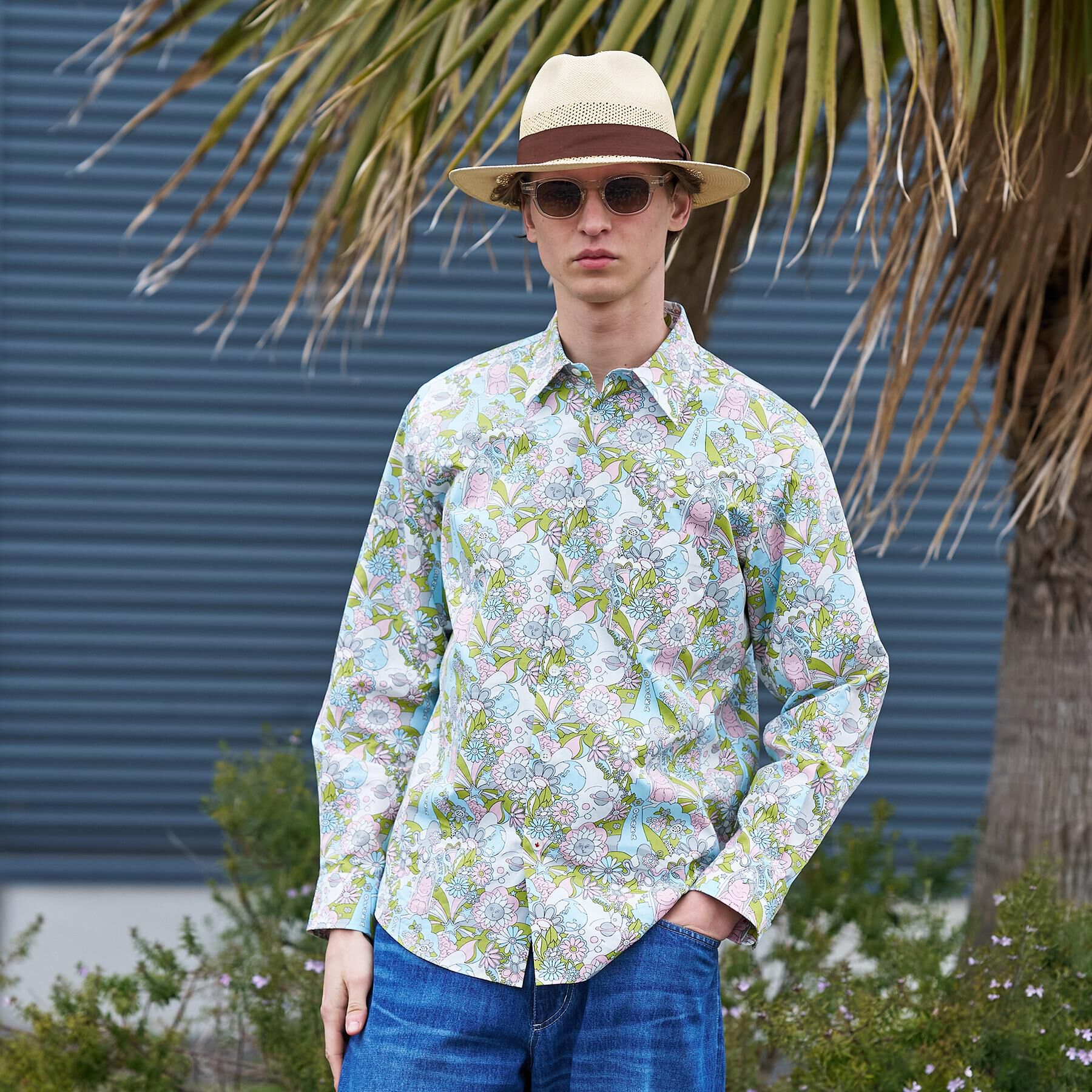 TAKEO KIKUCHI「【BOWLER HAT LABEL】ビリケンプリント 長袖シャツ」|シャツ・ブラウス|