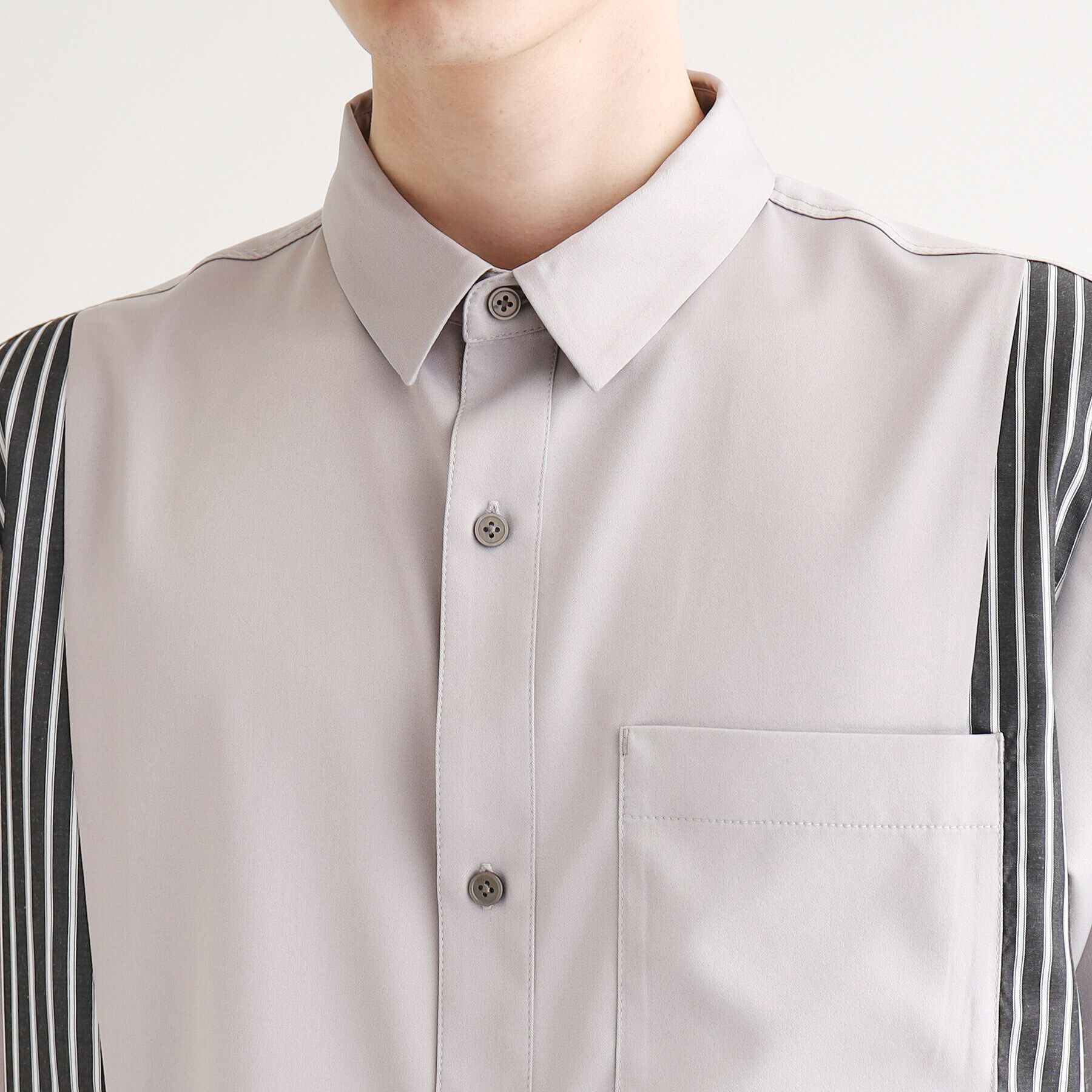 tk.TAKEO KIKUCHI「ストライプスイッチシャツ」|シャツ・ブラウス|