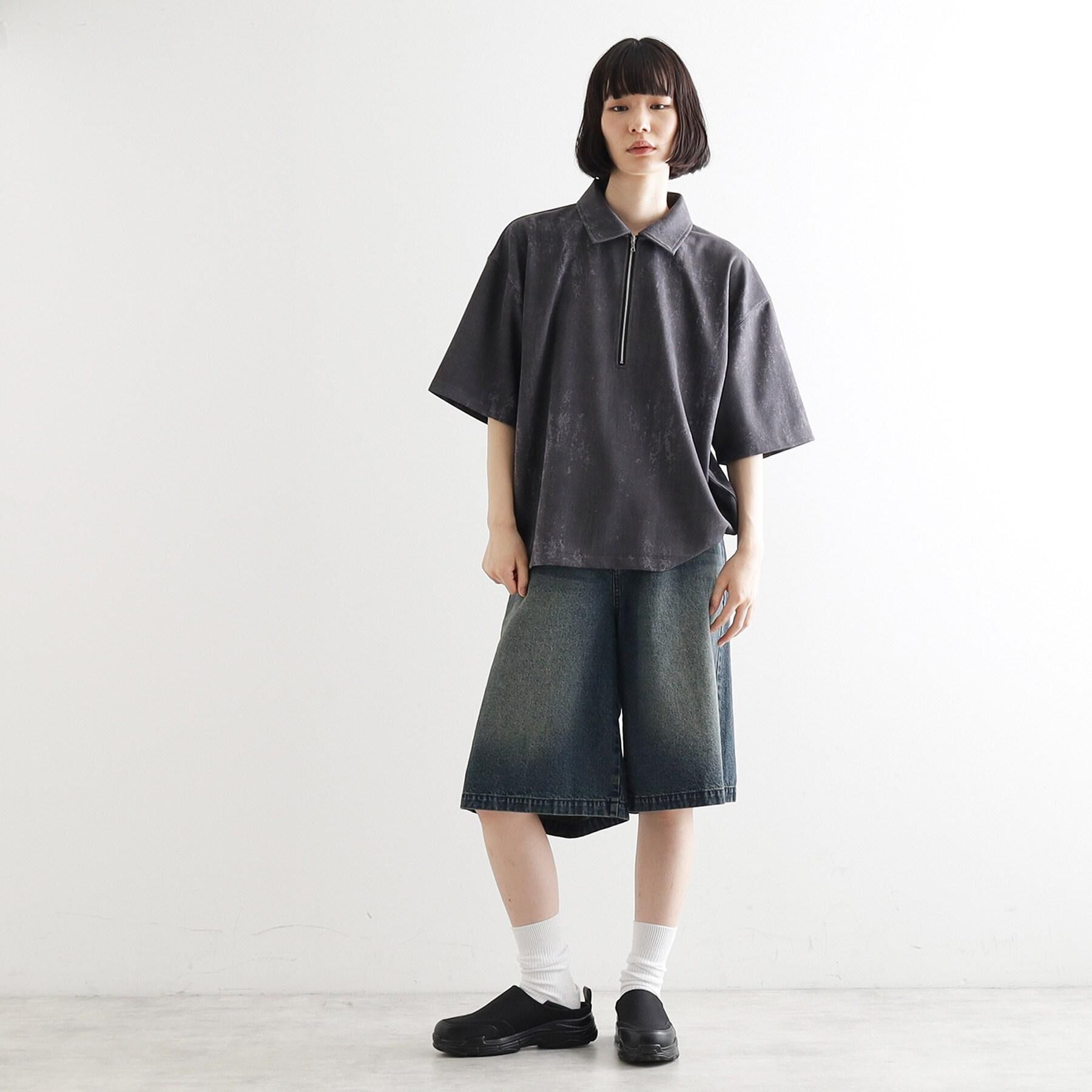 tk.TAKEO KIKUCHI「ヴィンテージライクハーフジップポロシャツ」|ポロシャツ|