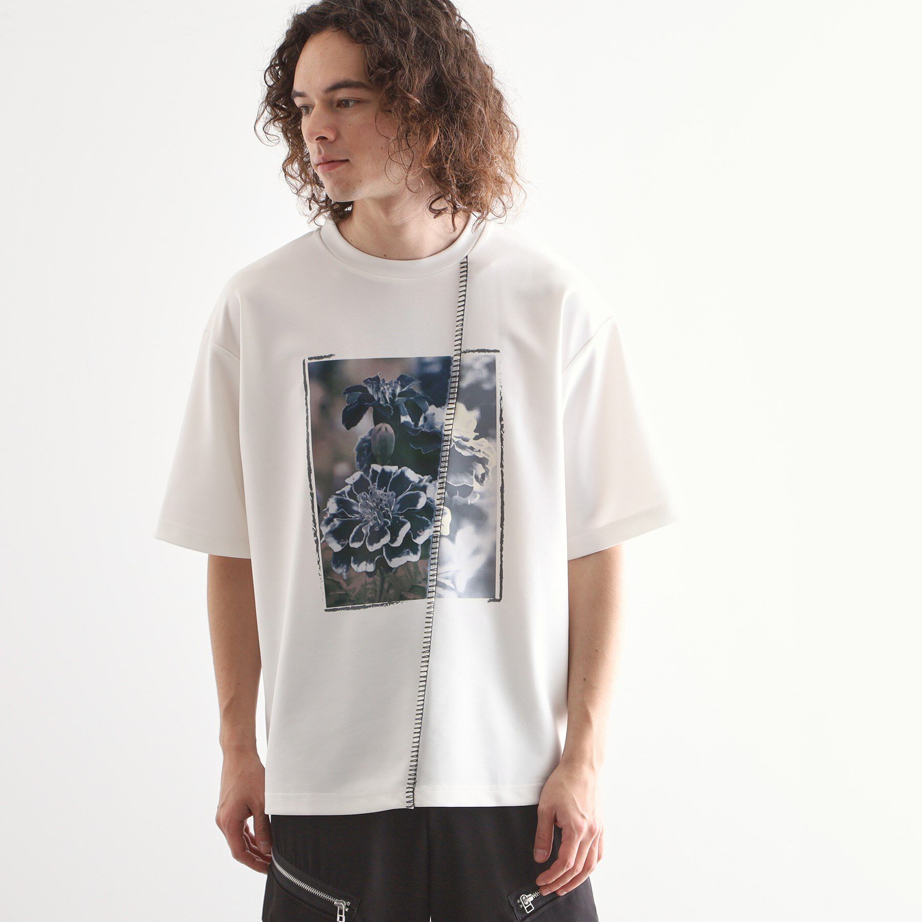 tk.TAKEO KIKUCHI「インバージョンフラワーカットソー」|Tシャツ・カットソー|