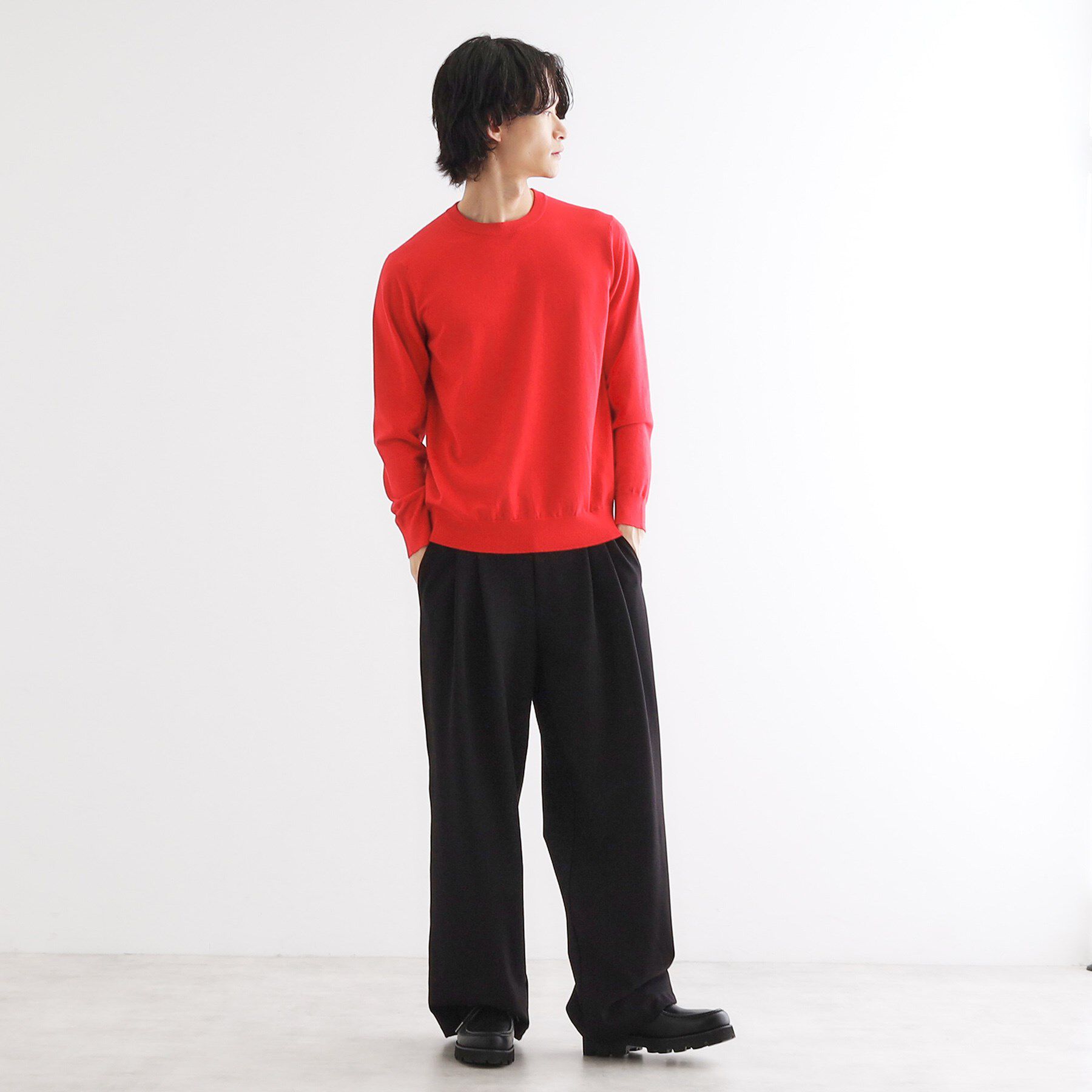 tk.TAKEO KIKUCHI「ハイゲージコンパクトニットクルー」|ニット・セーター|