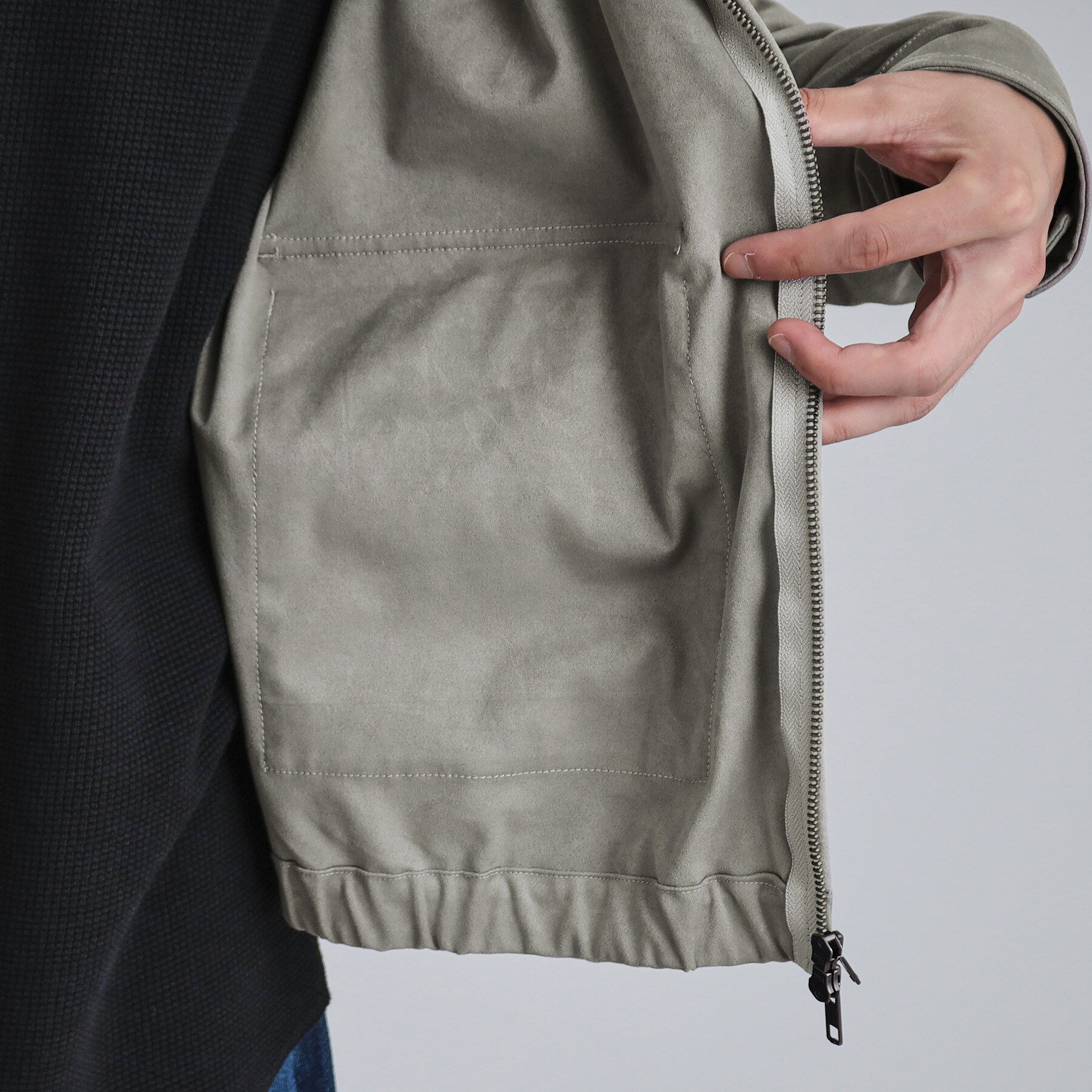 tk.TAKEO KIKUCHI「フェイクスエードシャツアウター」|ブルゾン・スタジャン|