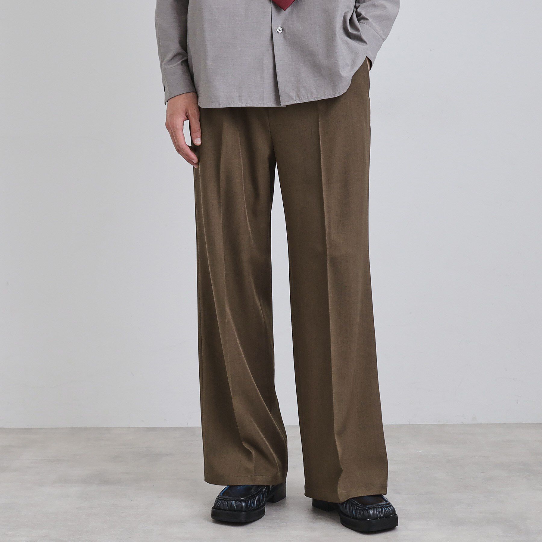 tk.TAKEO KIKUCHI「ワイドストレートパンツ」|その他|ブラウン(043)