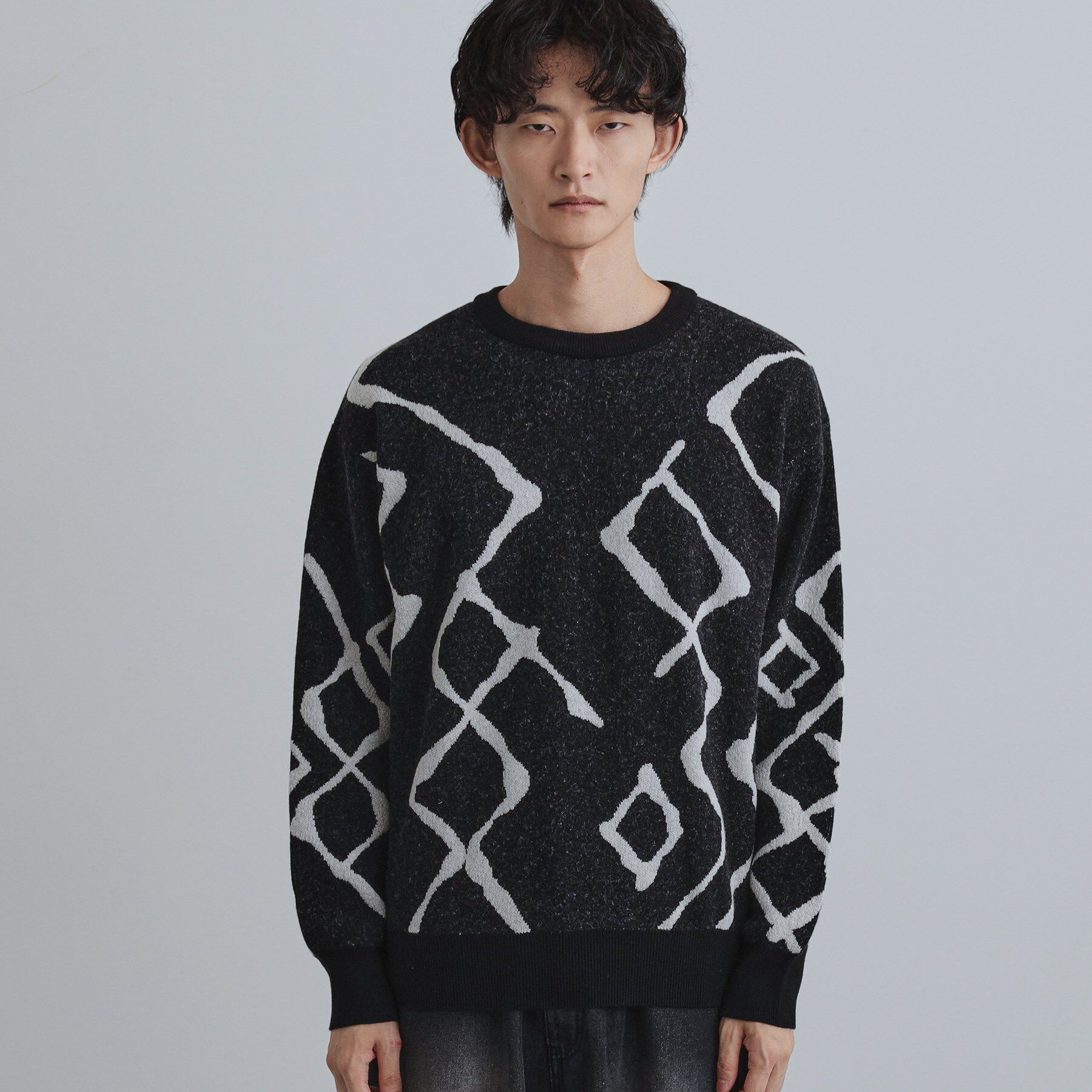 tk.TAKEO KIKUCHI「ラインアートニットプルオーバー」|ニット・セーター|