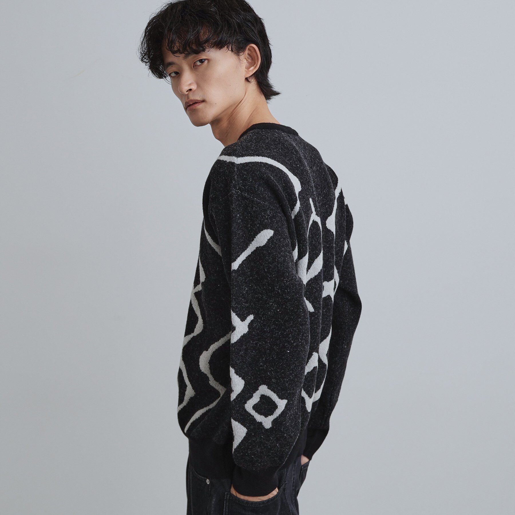 tk.TAKEO KIKUCHI「ラインアートニットプルオーバー」|ニット・セーター|