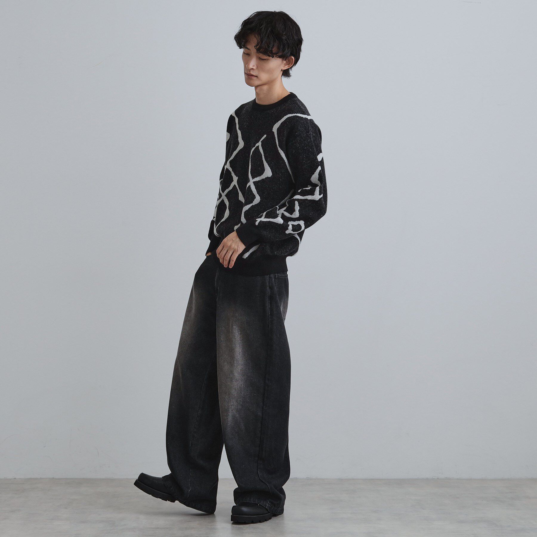 tk.TAKEO KIKUCHI「ラインアートニットプルオーバー」|ニット・セーター|