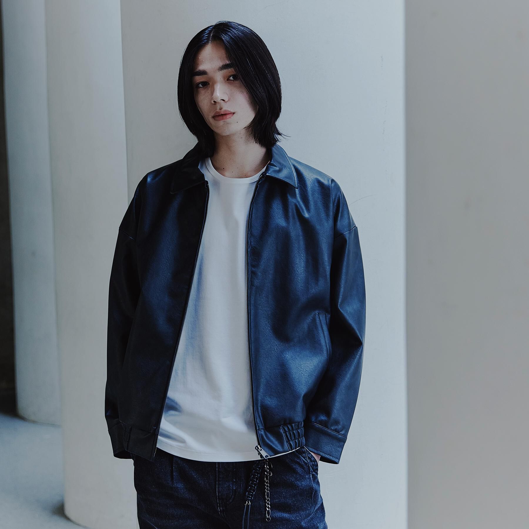 tk.TAKEO KIKUCHI「ヴィンテージライクドロップショルダージップブルゾン」|ブルゾン・スタジャン|