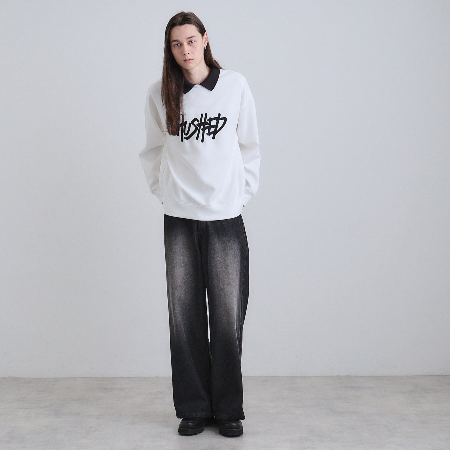 tk.TAKEO KIKUCHI「レタードエンブロレイヤーカラーカットソー」|パーカー|