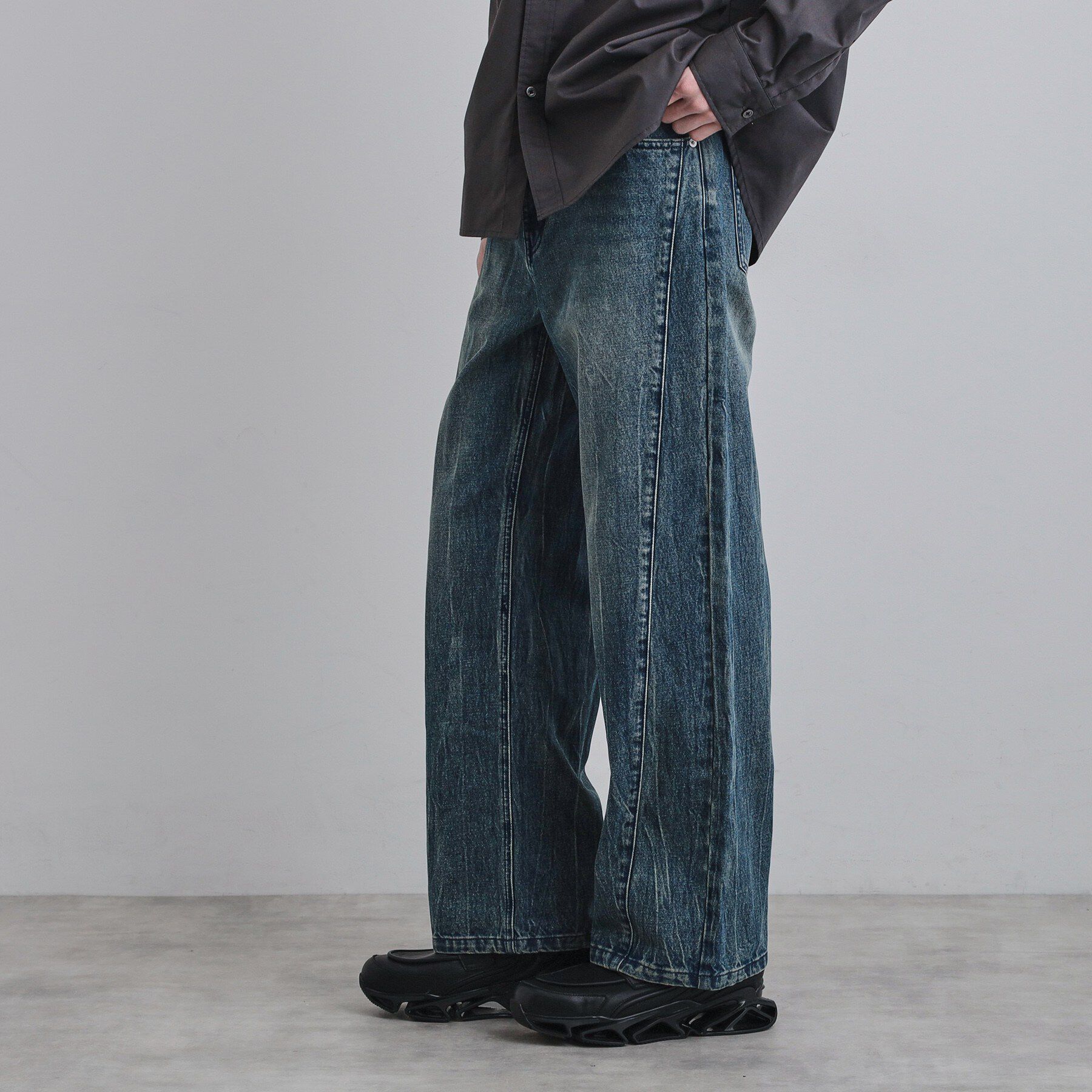 tk.TAKEO KIKUCHI「ストレートレッグデニム」|デニム|ブルー(093)