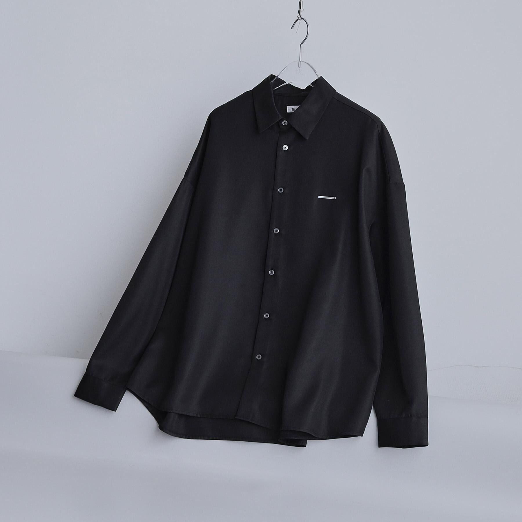 tk.TAKEO KIKUCHI「オーバーとろみシャツ」|シャツ・ブラウス|ブラック(019)