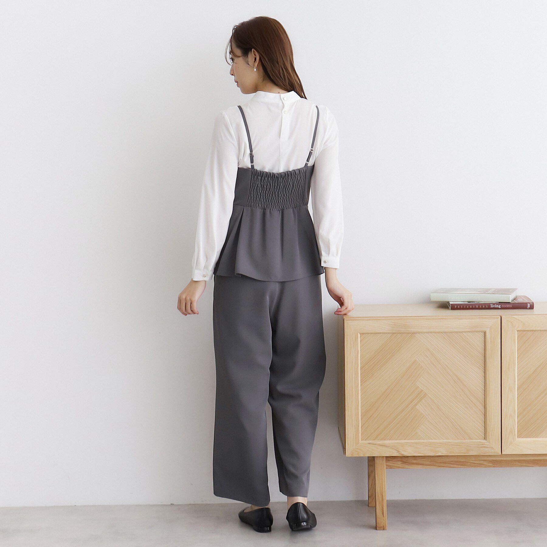 index「ペプラムレイヤードサロペット【洗濯機洗い可/イージーアイロン】」|オールインワン|