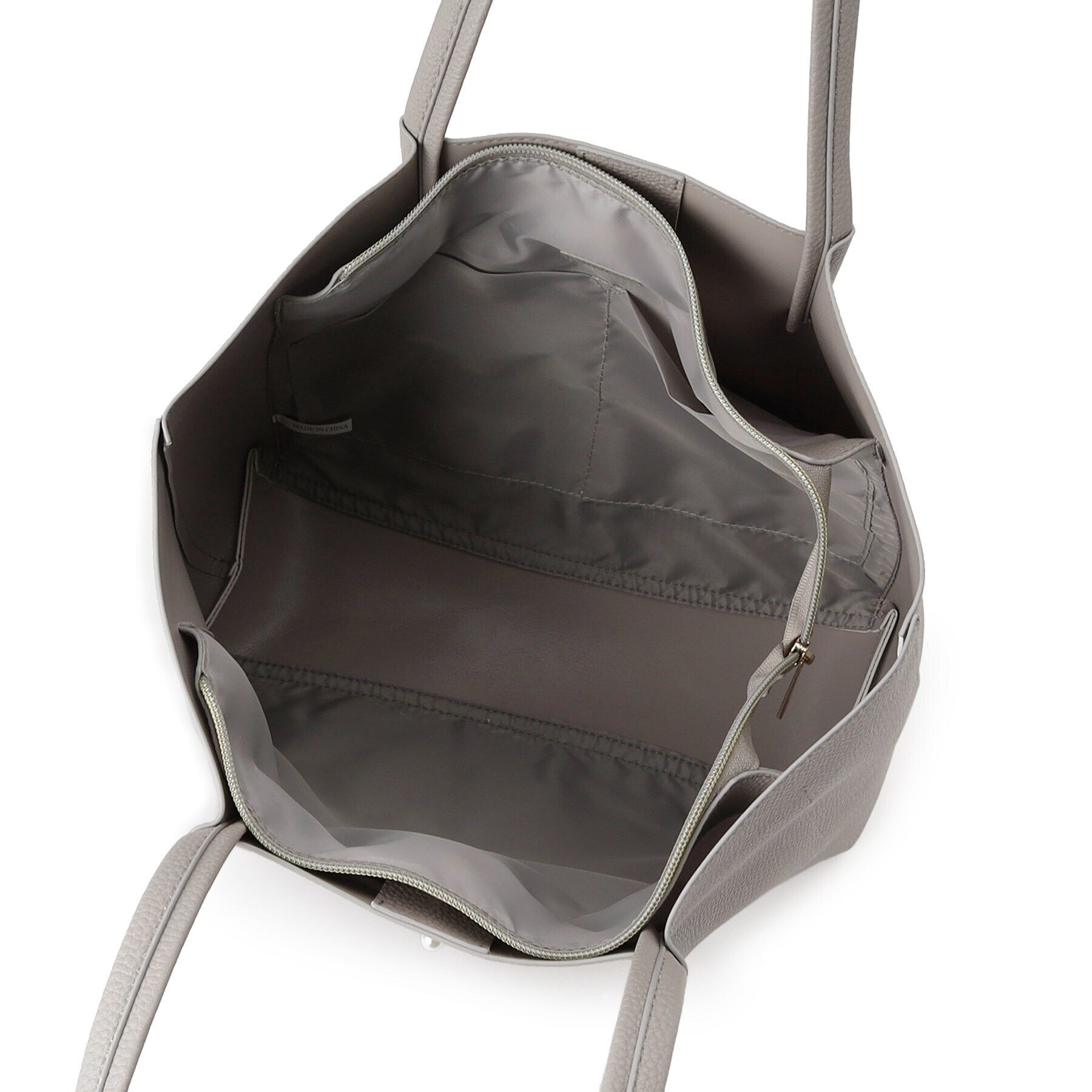 index「【A4サイズ収納可】フラワーパーツ合皮トートバッグ」|トートバッグ|