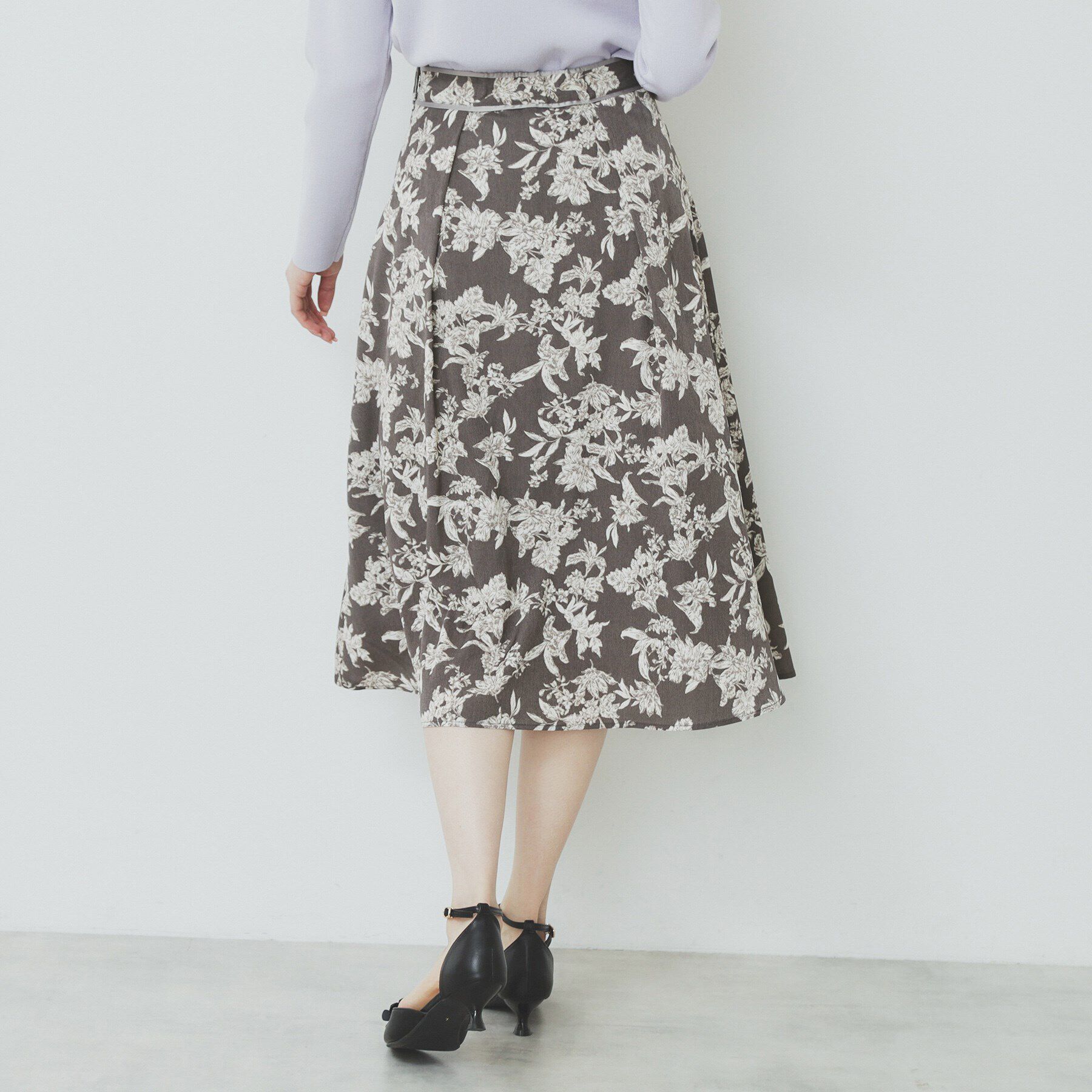 index「フラワープリントフレアスカート【洗濯機洗い可/イージーアイロン】」|スカート|