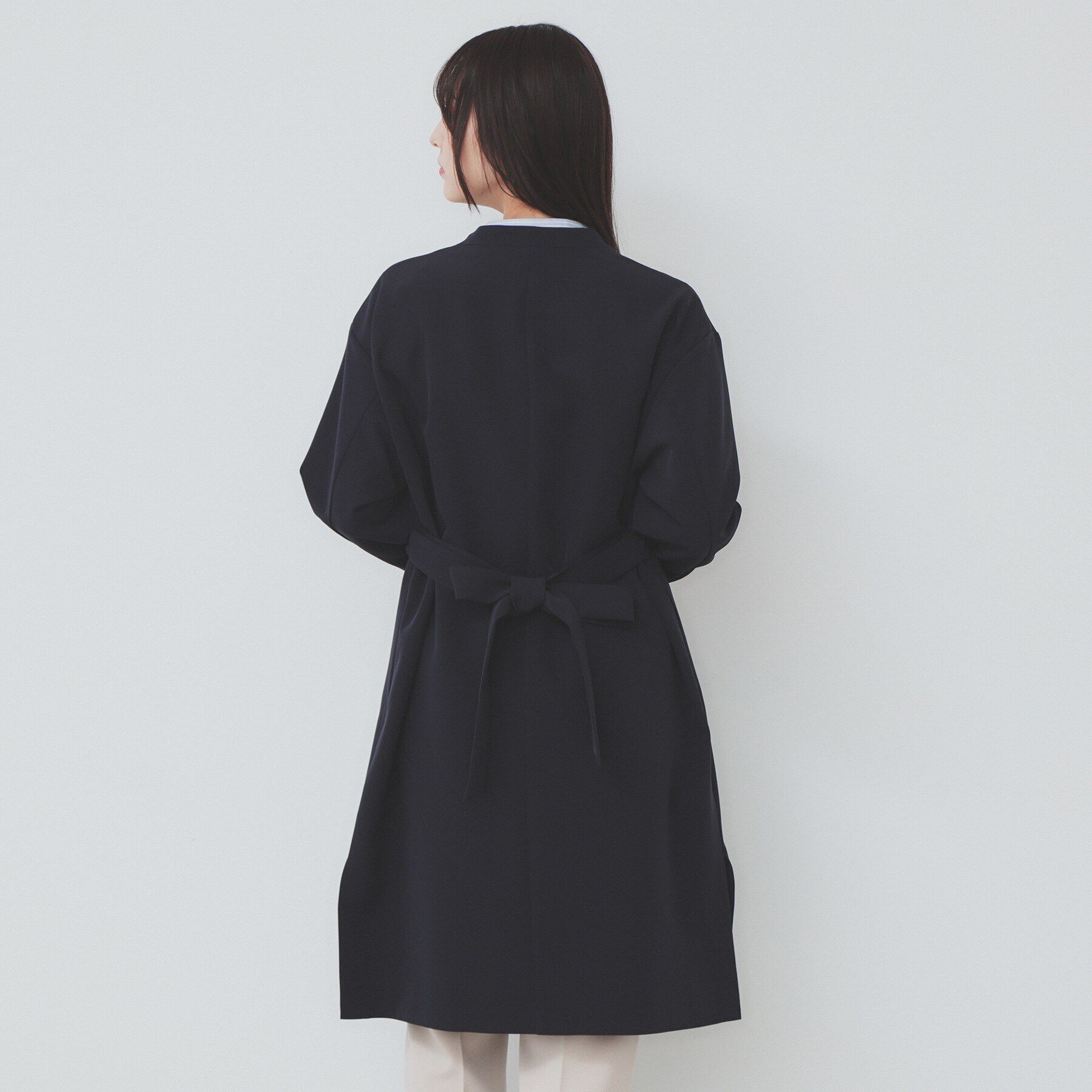 index「ストレッチノーカラーコート【洗濯機洗い可/イージーアイロン】」|ノーカラーコート|