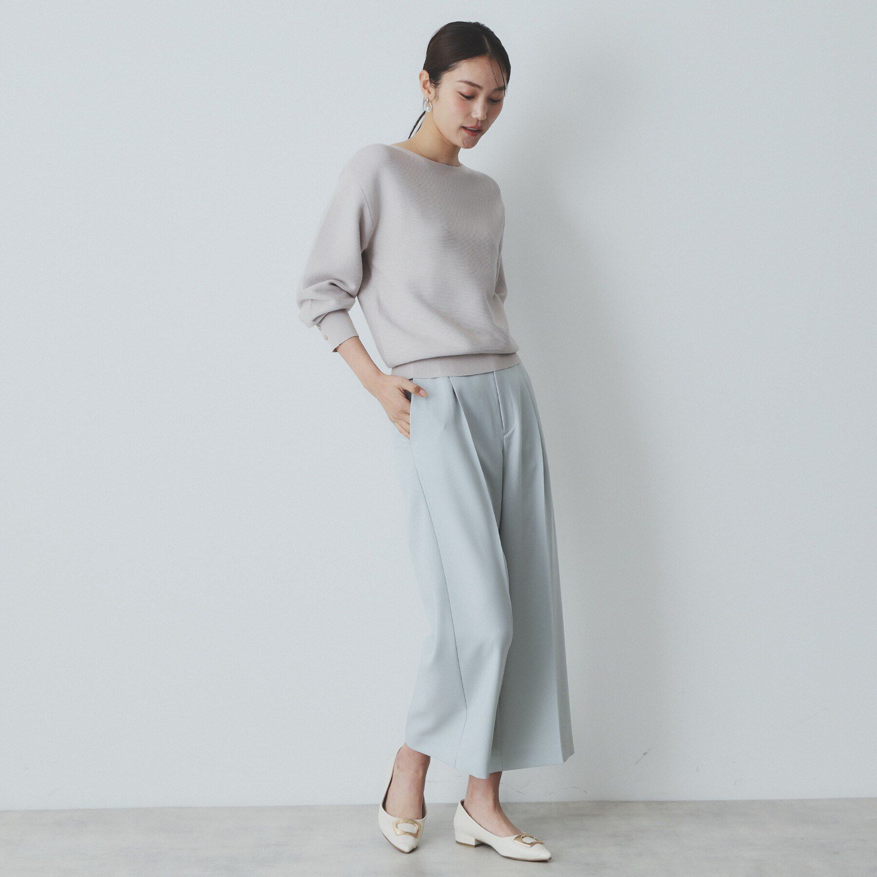 index「《6color》ガーターボートネックニット【UV/洗濯機洗い可】」|ニット・セーター|