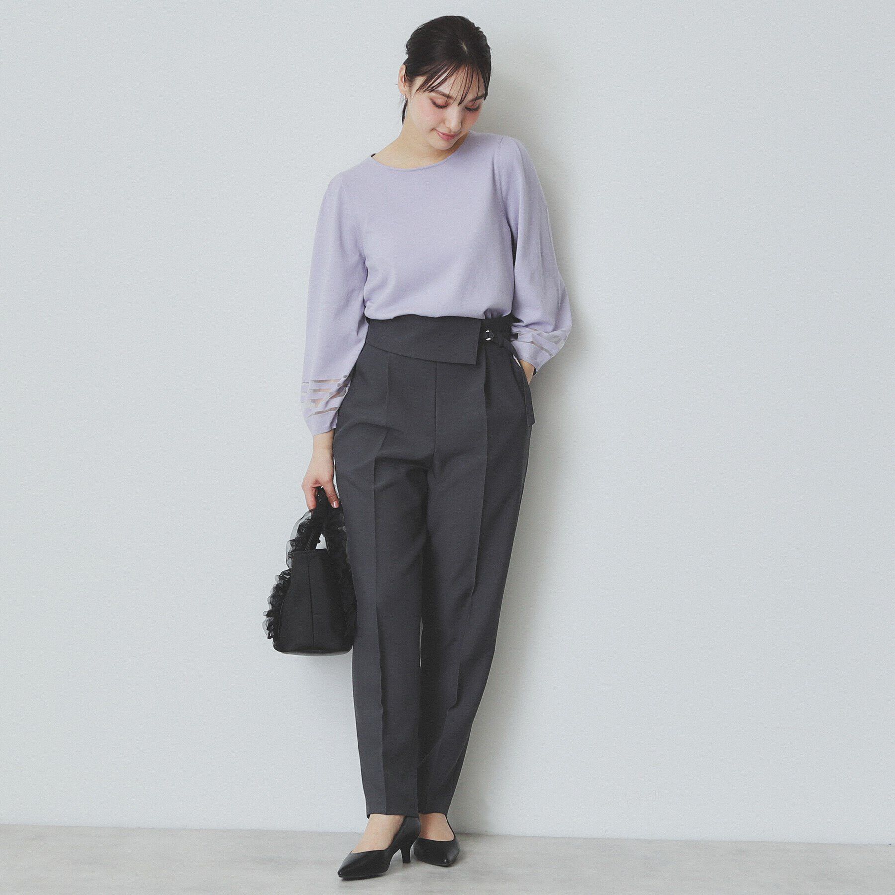 index「シアーラインパフスリーブニット【UV/洗濯機洗い可】」|ニット・セーター|