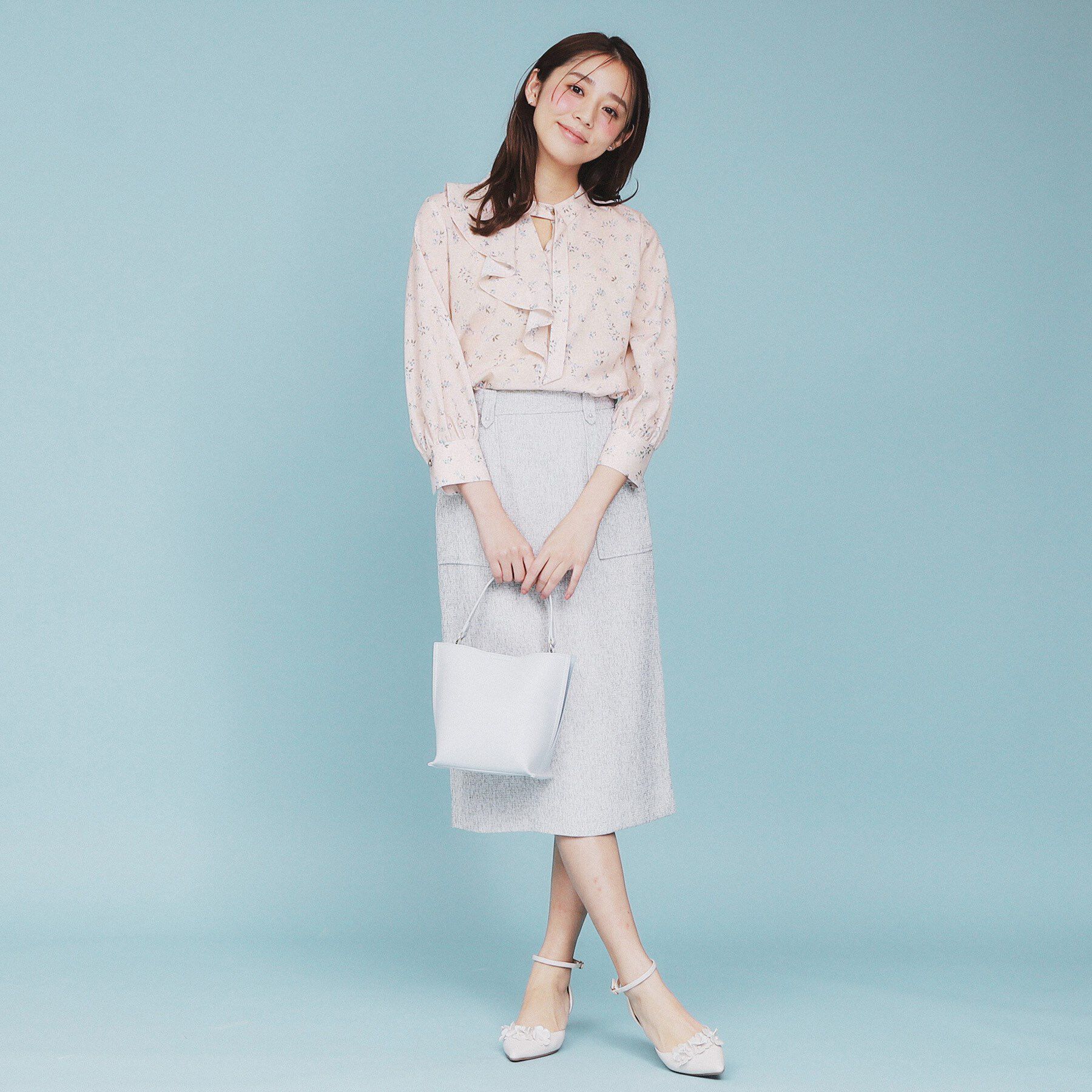 index「フラワーフリルボウタイブラウス【洗濯機洗い可】」|シャツ・ブラウス|