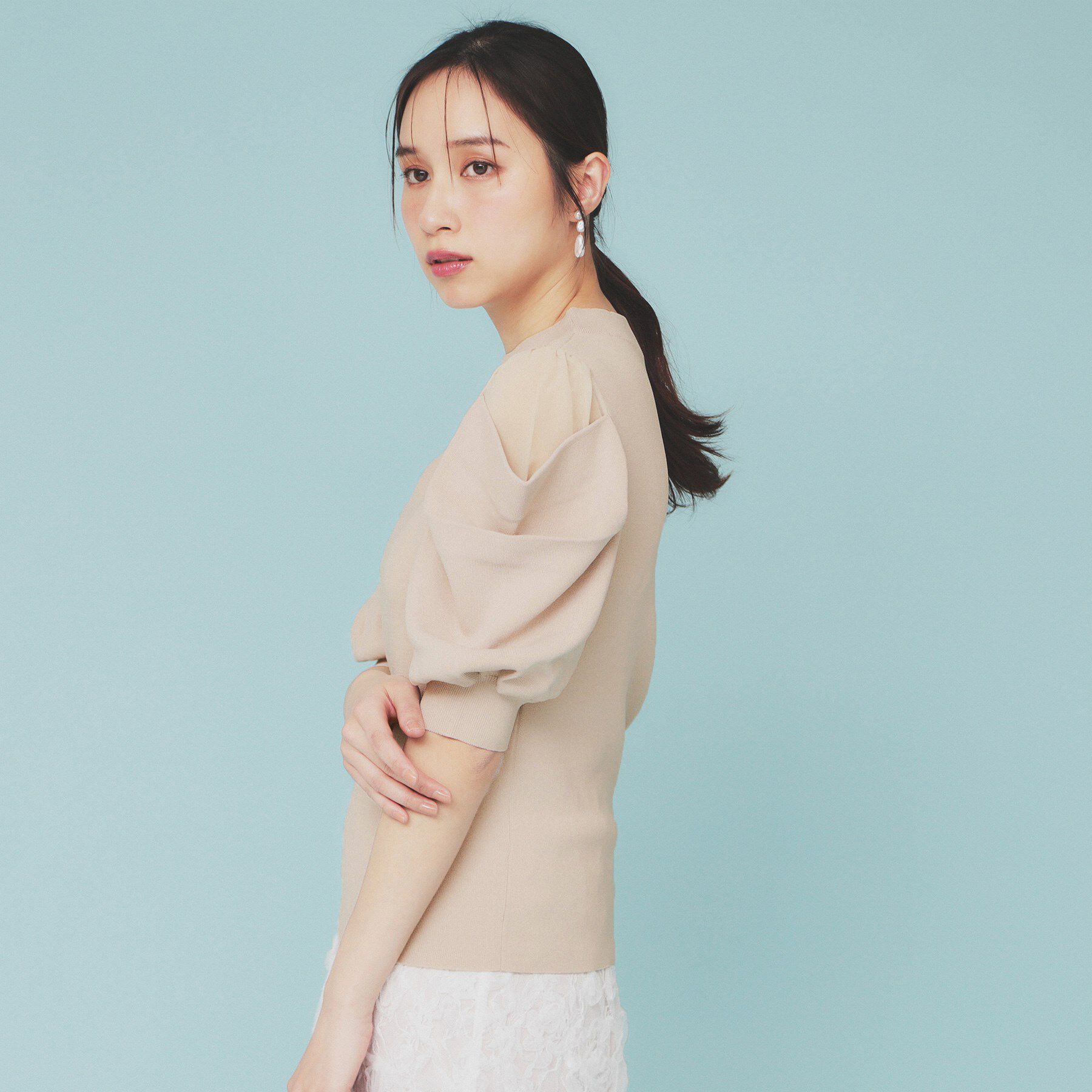 index「シアーレイヤードスリーブニット【洗濯機洗い可】」|ニット・セーター|