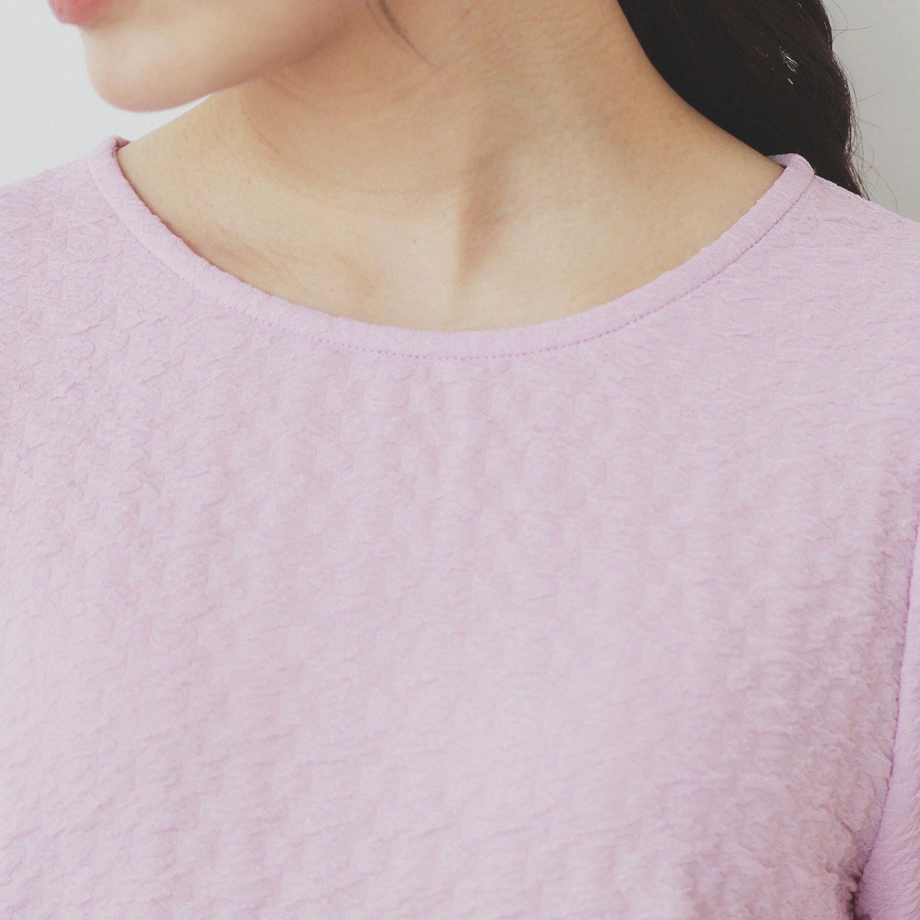 index「シボジャカードタックギャザートップス【洗濯機洗い可】」|Tシャツ・カットソー|