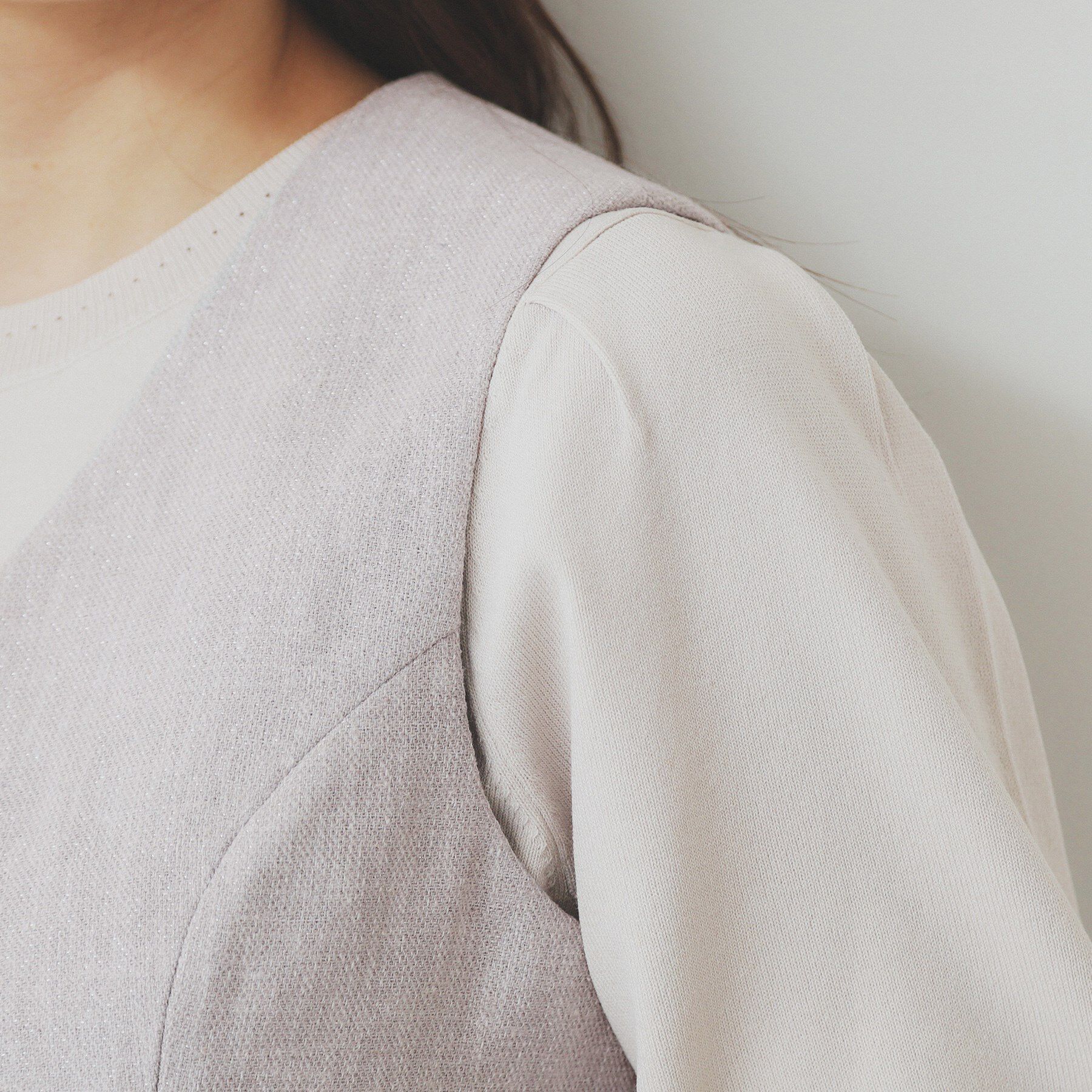 index「麻混ラメツイードペプラムジレ/セットアップ対応【洗濯機洗い可】」|ベスト・ジレ|