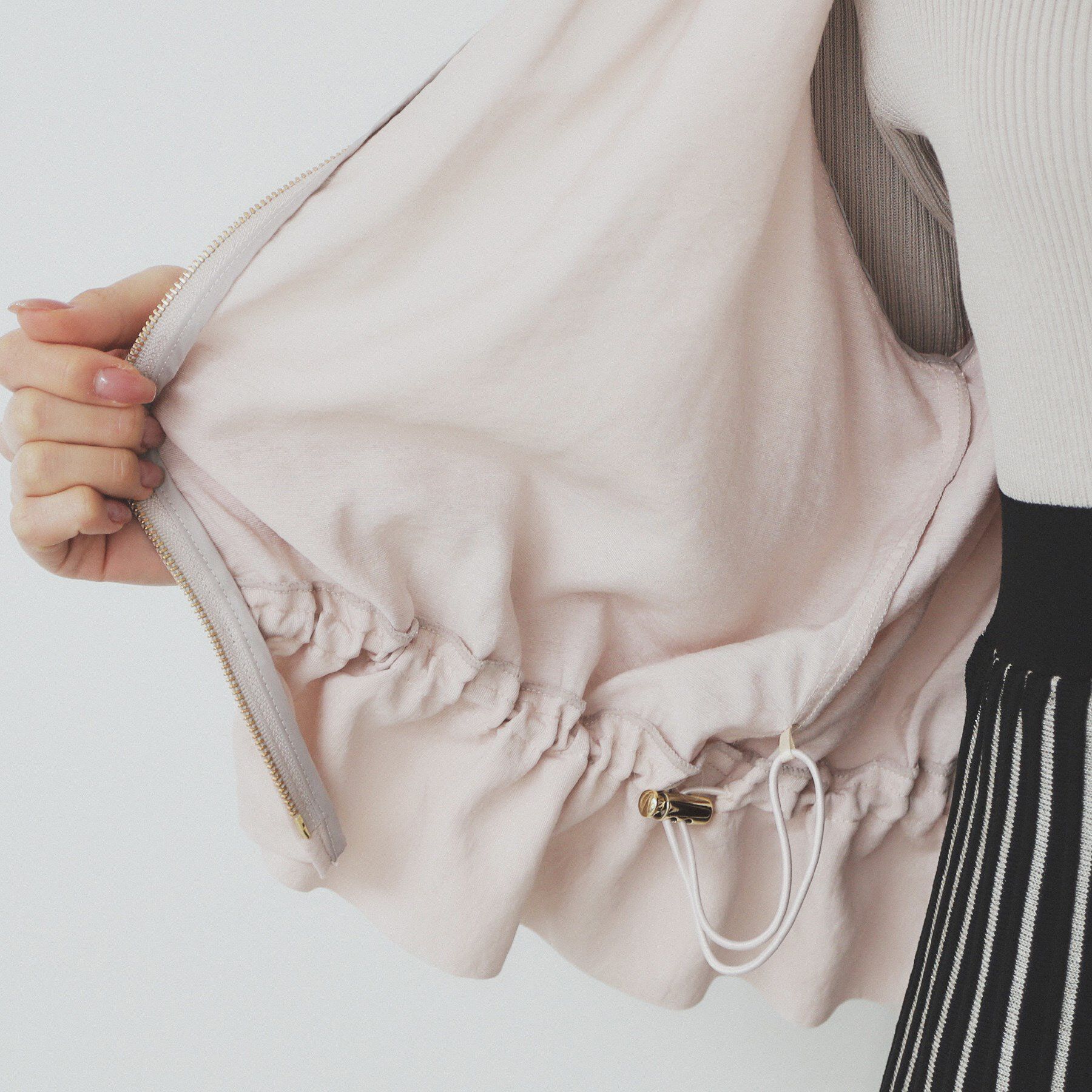 index「ノーカラーペプラムブルゾン【洗濯機洗い可】」|ブルゾン・スタジャン|