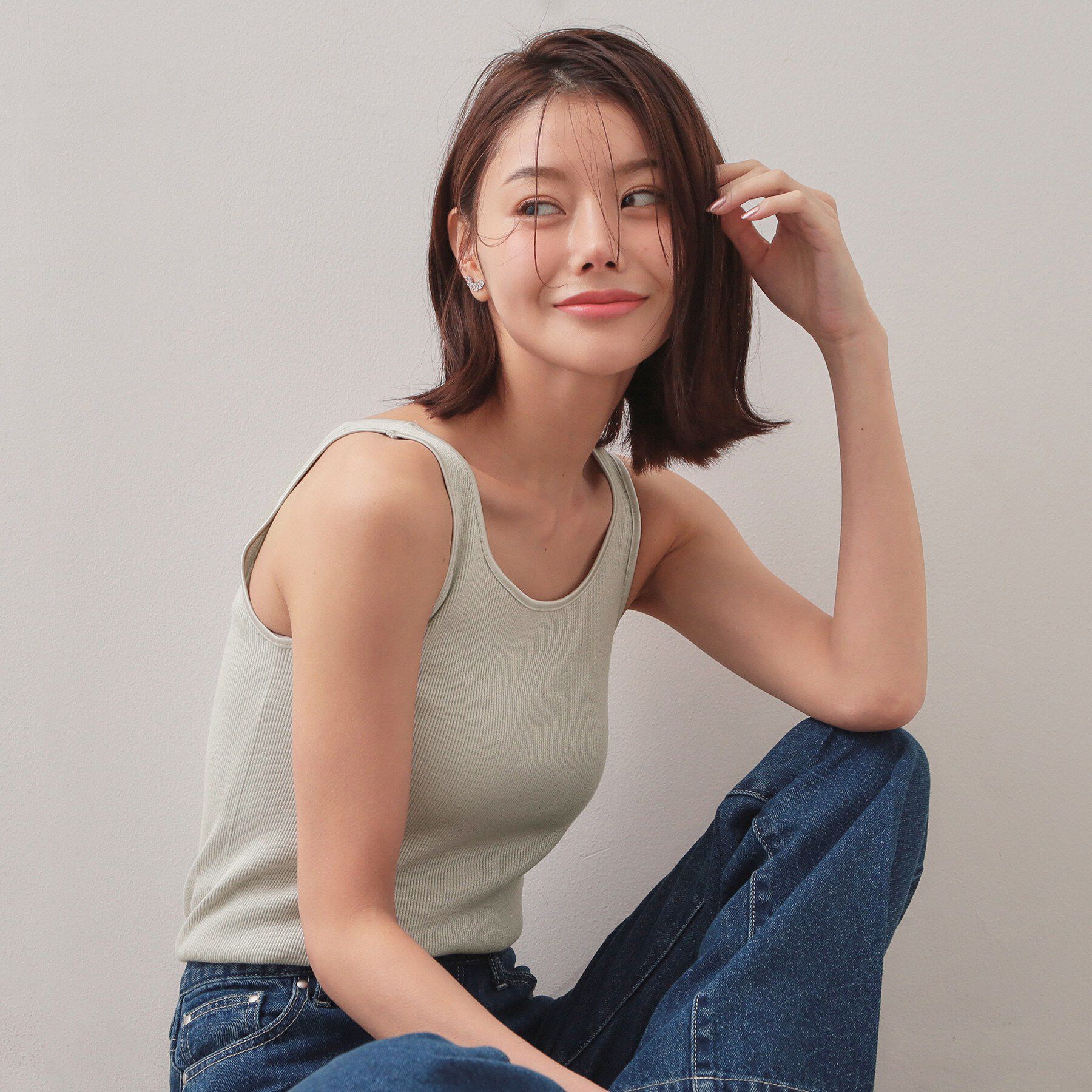 index「前後2WAY サテンパイピングリブタンクトップ【洗濯機洗い可】」|キャミソール|