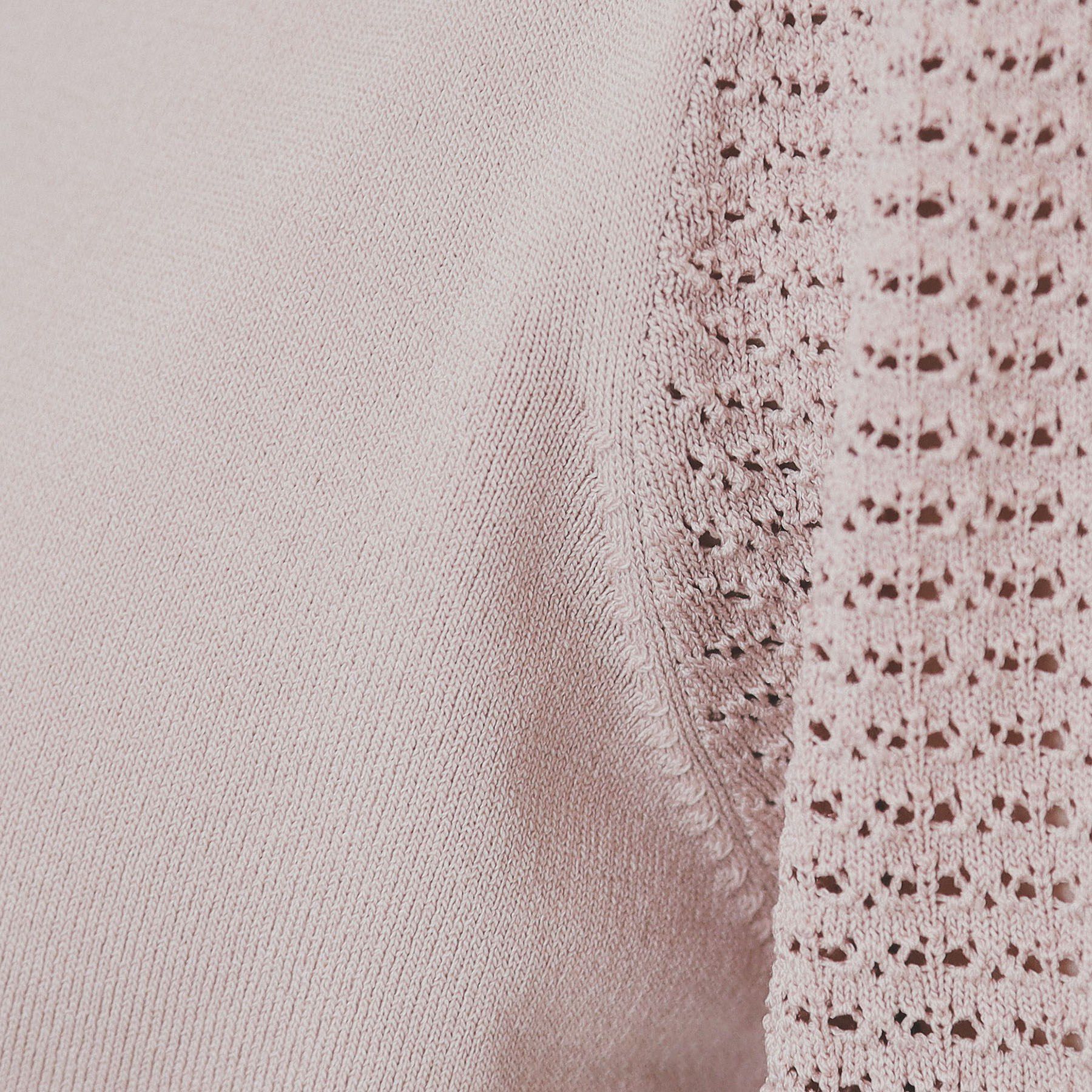 index「《5色展開》柄編みスリーブVネックニット【洗濯機洗い可】」|ニット・セーター|