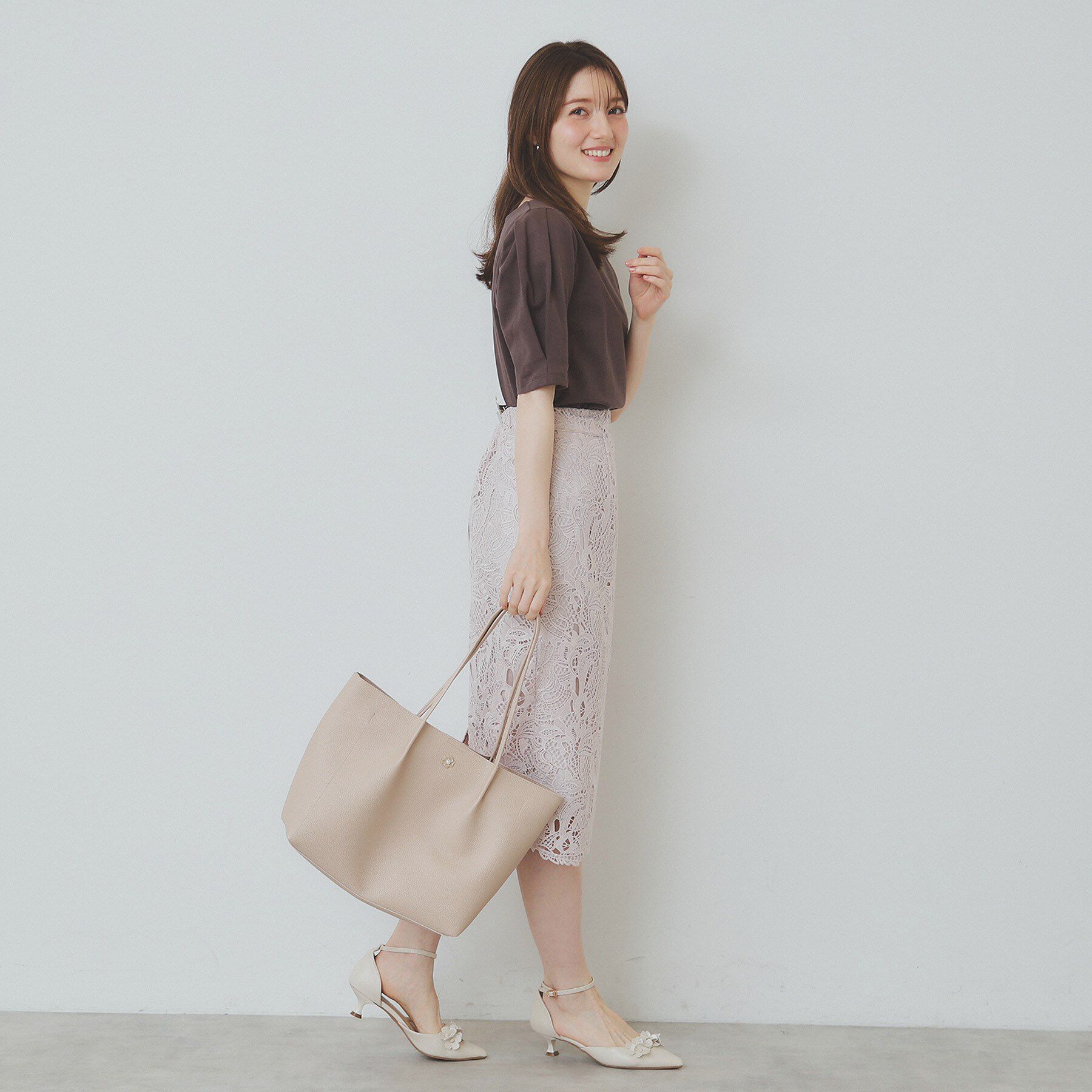 index「《10色展開/XS-LLサイズ》コットンスムースタックスリーブトップス【UV/接触冷感/洗濯機洗い可」|Tシャツ・カットソー|