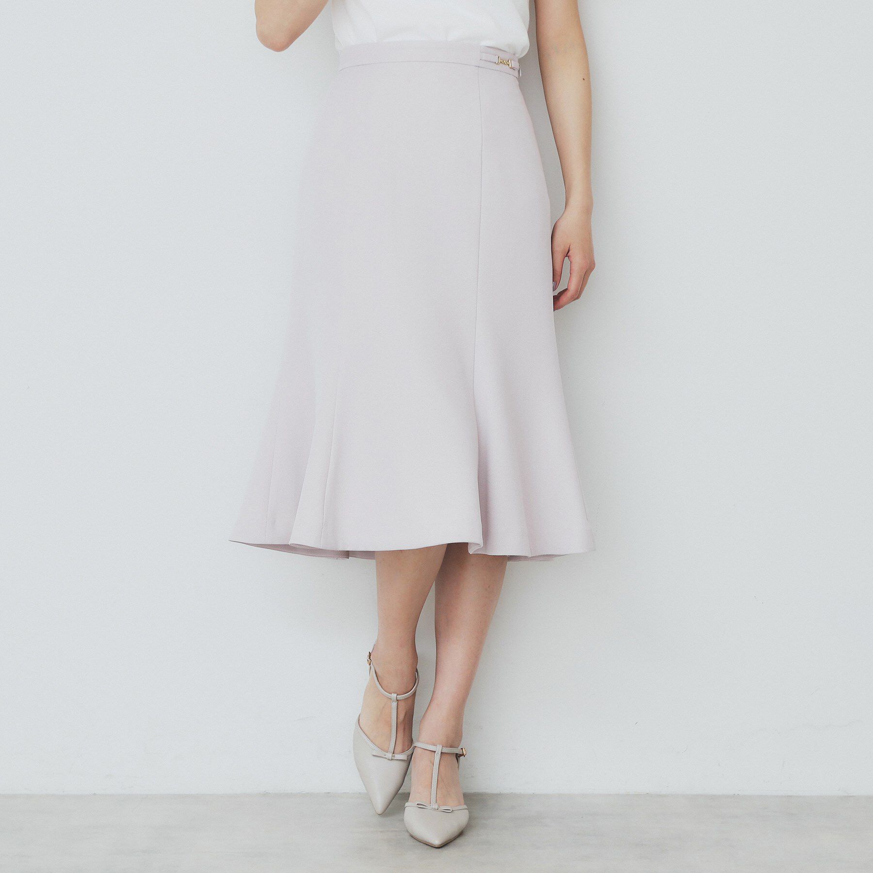 index「麻調マーメイドフレアスカート【洗濯機洗い可/吸水速乾/防シワ/イージーアイロン】」|スカート|ピンクベージュ(05