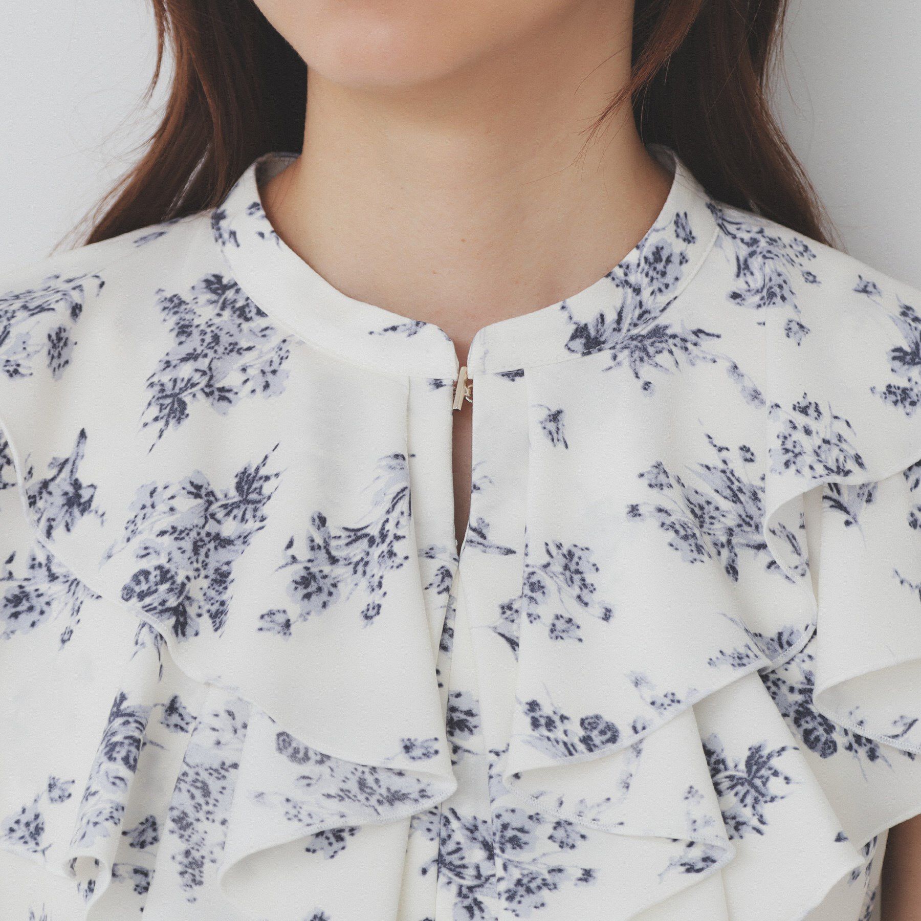 index「《美人百花掲載》フリルプリーツ花柄ワンピース【洗濯機洗い可/イージーアイロン/防シワ】」|ワンピース|