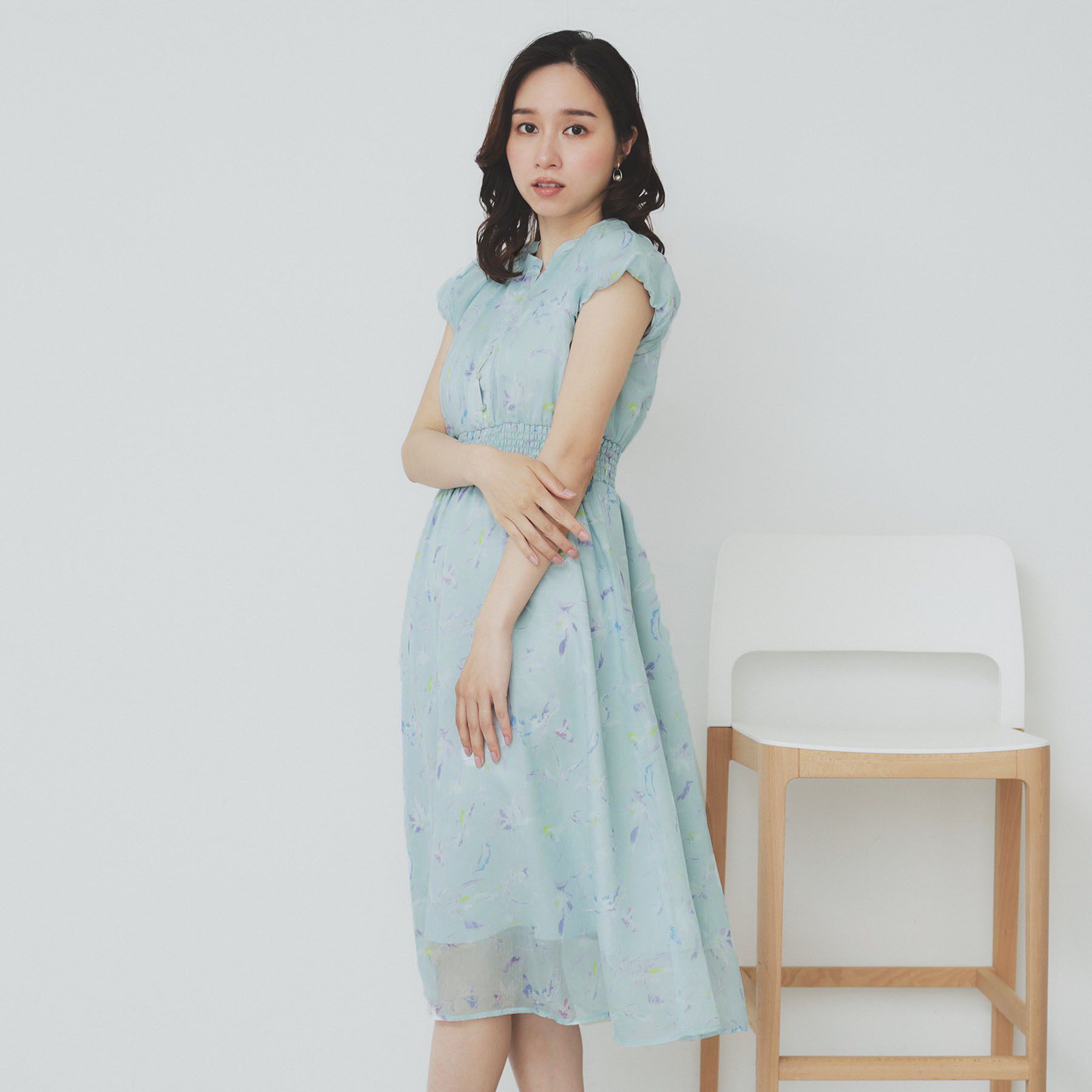 index「シアーフラワーワンピース【洗濯機洗い可】」|ワンピース|