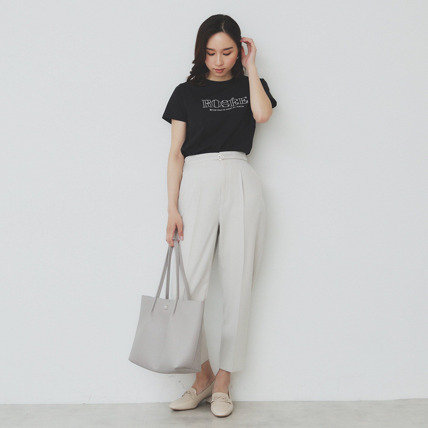 index「フロントロゴ刺繍Tシャツ【UVケア/洗濯機洗い可/接触冷感】」|Tシャツ・カットソー|