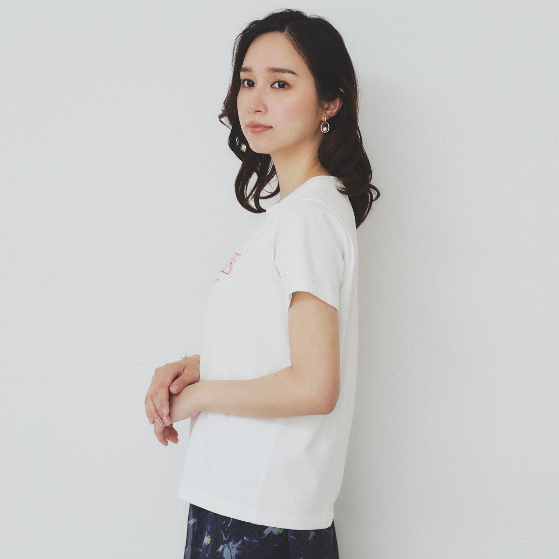 index「フロントロゴ刺繍Tシャツ【UVケア/洗濯機洗い可/接触冷感】」|Tシャツ・カットソー|