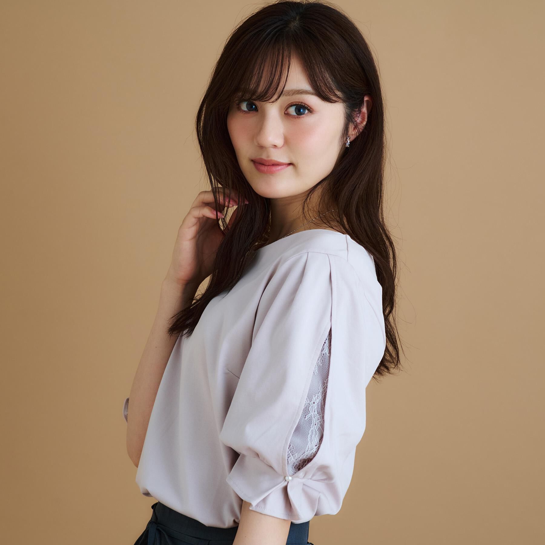 index「レースドッキングスリーブトップス【洗濯機洗い可/UVケア】」|Tシャツ・カットソー|