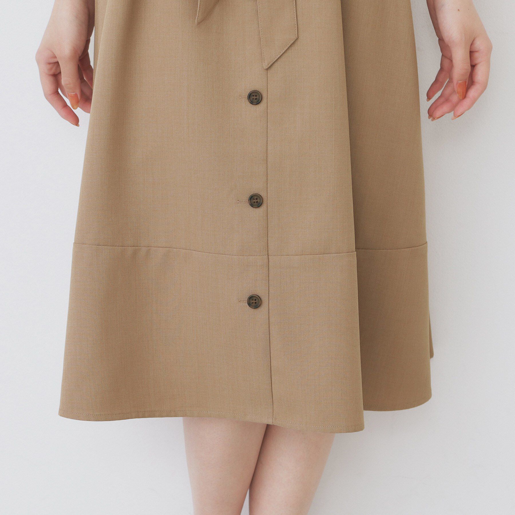 index「タックパフスリーブワンピース【洗濯機洗い可/イージーアイロン】」|ワンピース|