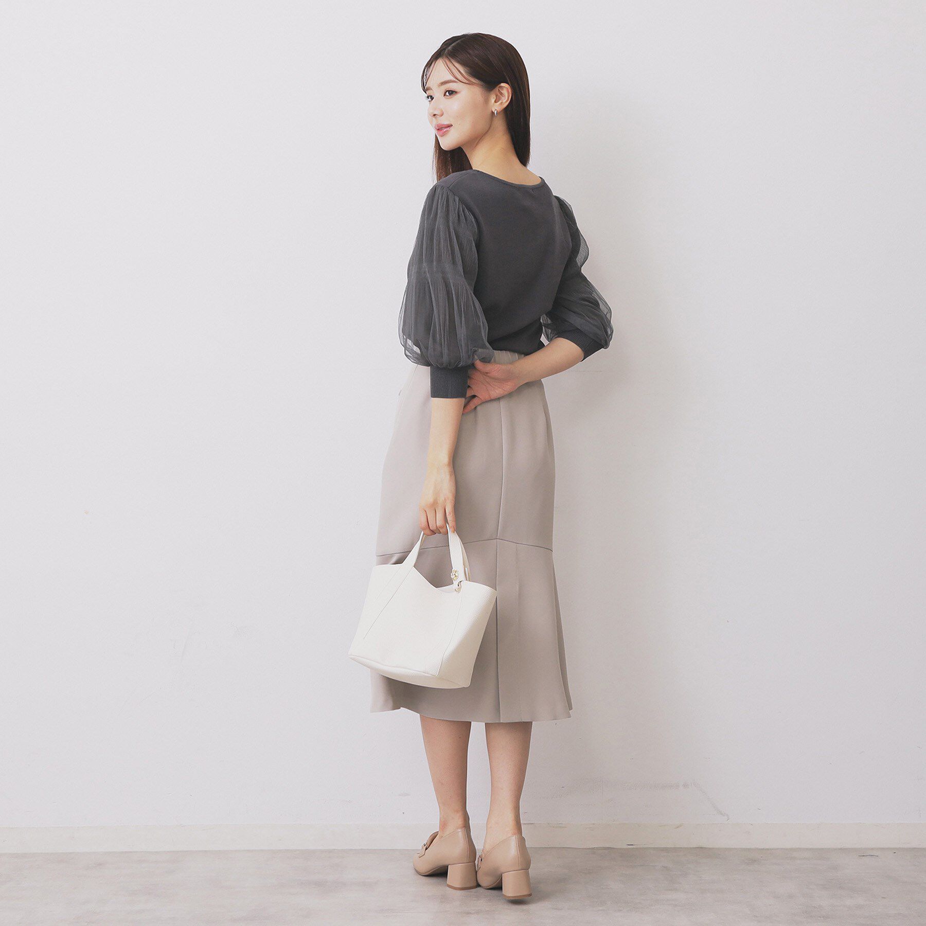 index「《5色展開》マジョリカプリーツスリーブニット【洗濯機洗い可】」|ニット・セーター|