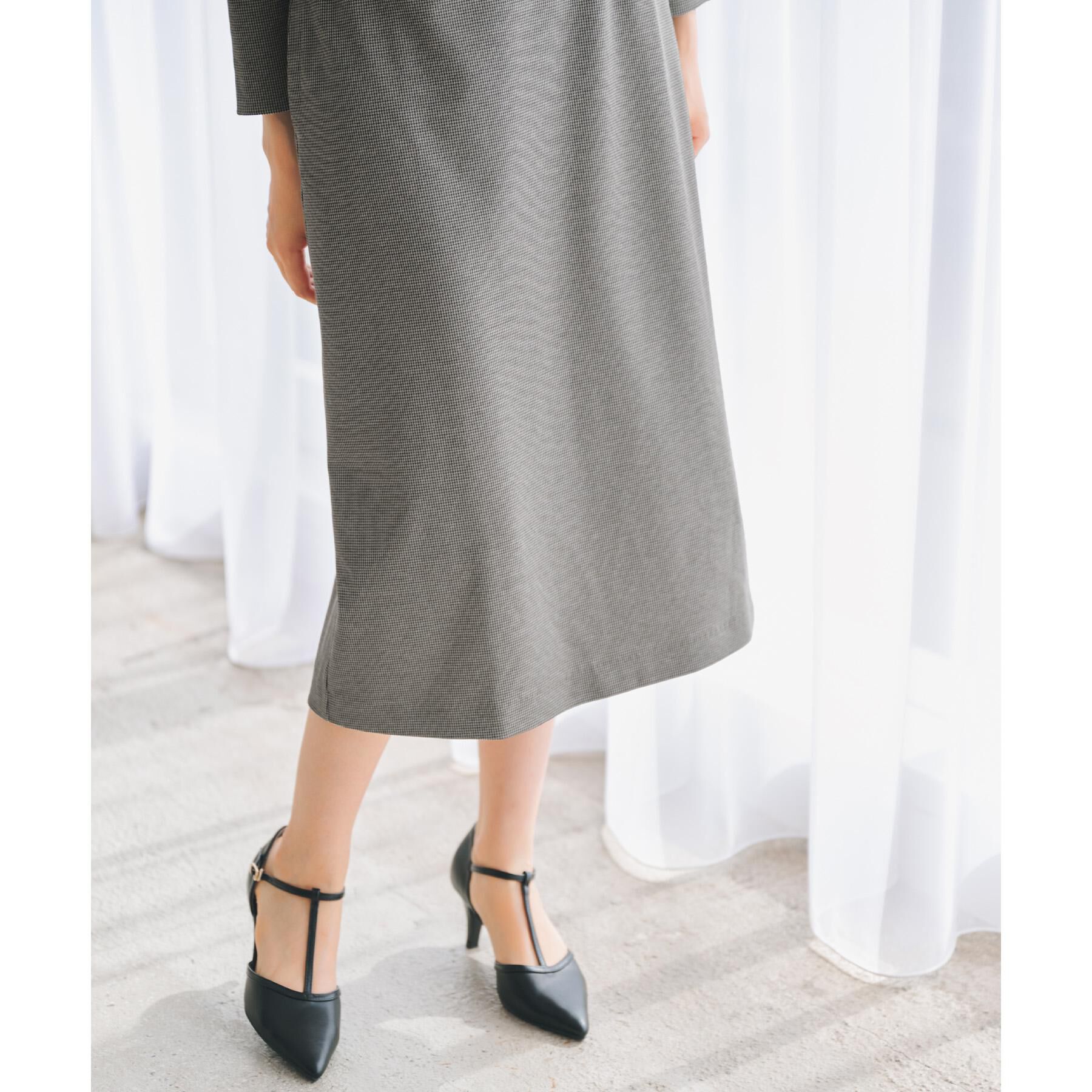 index「ストレッチキーネックワンピース【洗濯機OK/イージーアイロン】」|ワンピース|