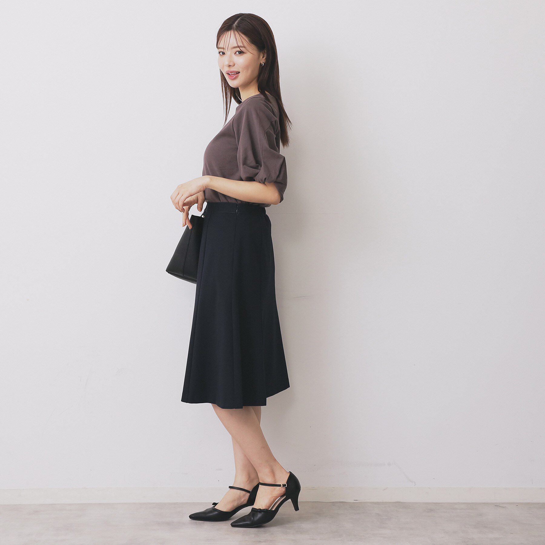 index「《S-3Lサイズ》ストレッチセミフレアスカート/セットアップ対応【洗える/イージーアイロン】」|スカート|