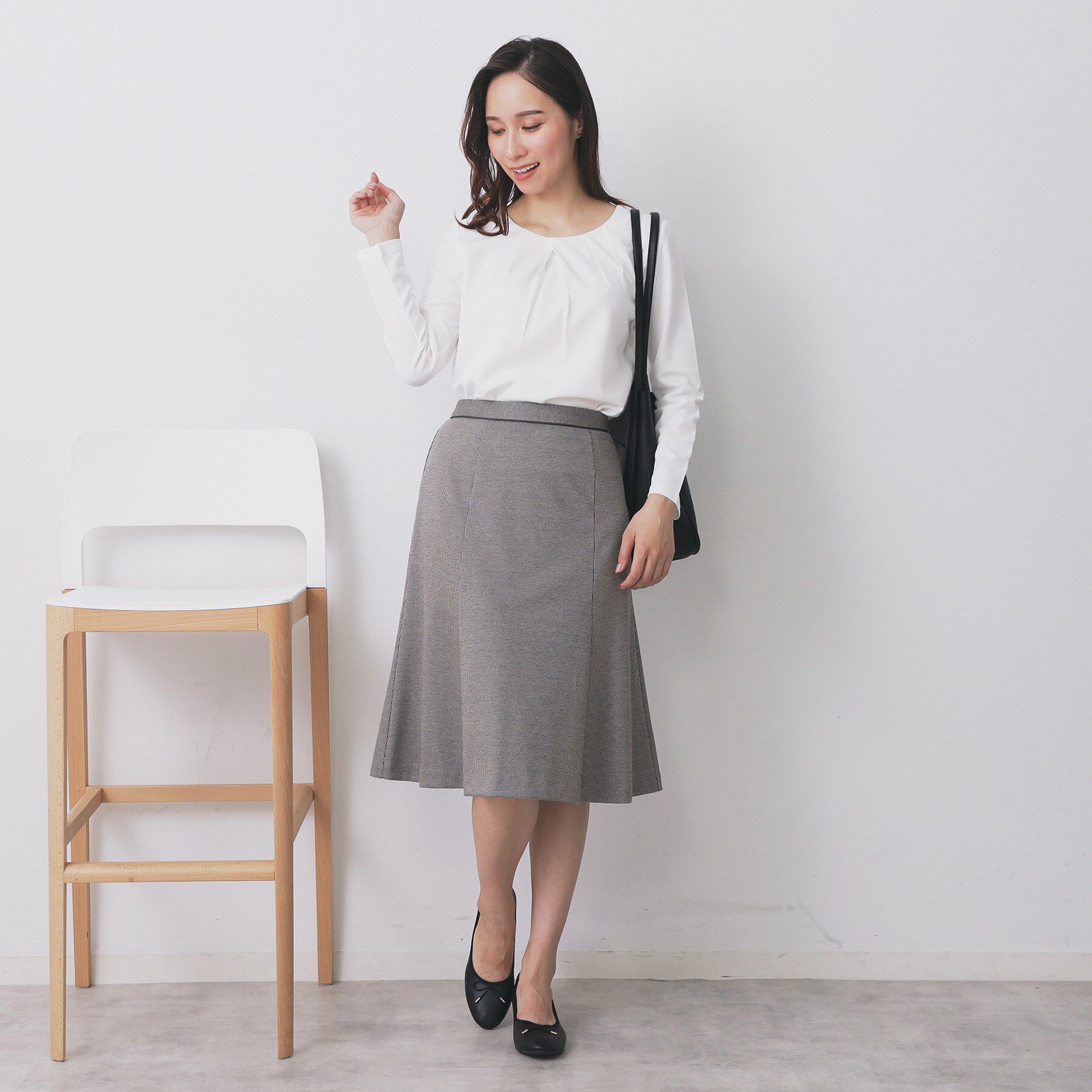 index「《S-3Lサイズ》ストレッチセミフレアスカート/セットアップ対応【洗える/イージーアイロン】」|スカート|