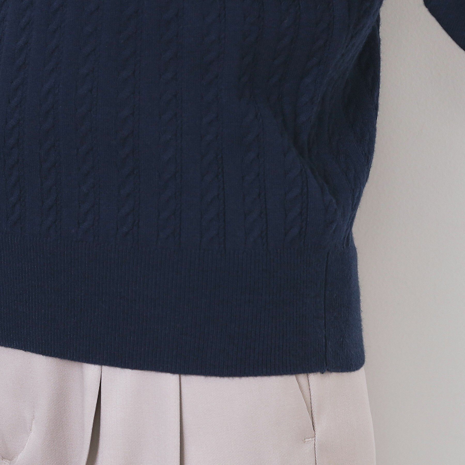 index「ボートネックケーブルニット【洗濯機OK/抗ピル】」|ニット・セーター|