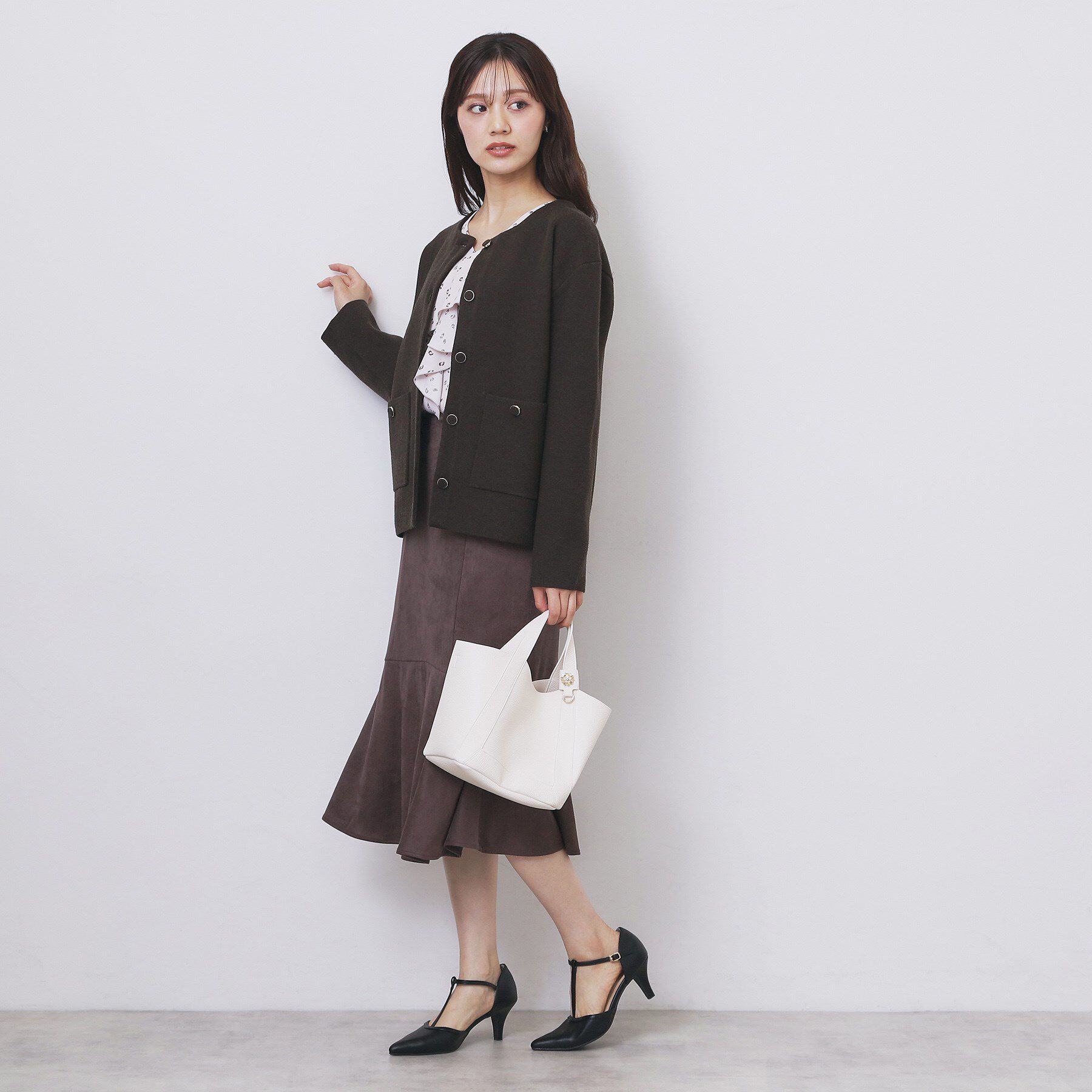 index「ダブルフェイスコーディガン【洗濯機OK】」|カーディガン|