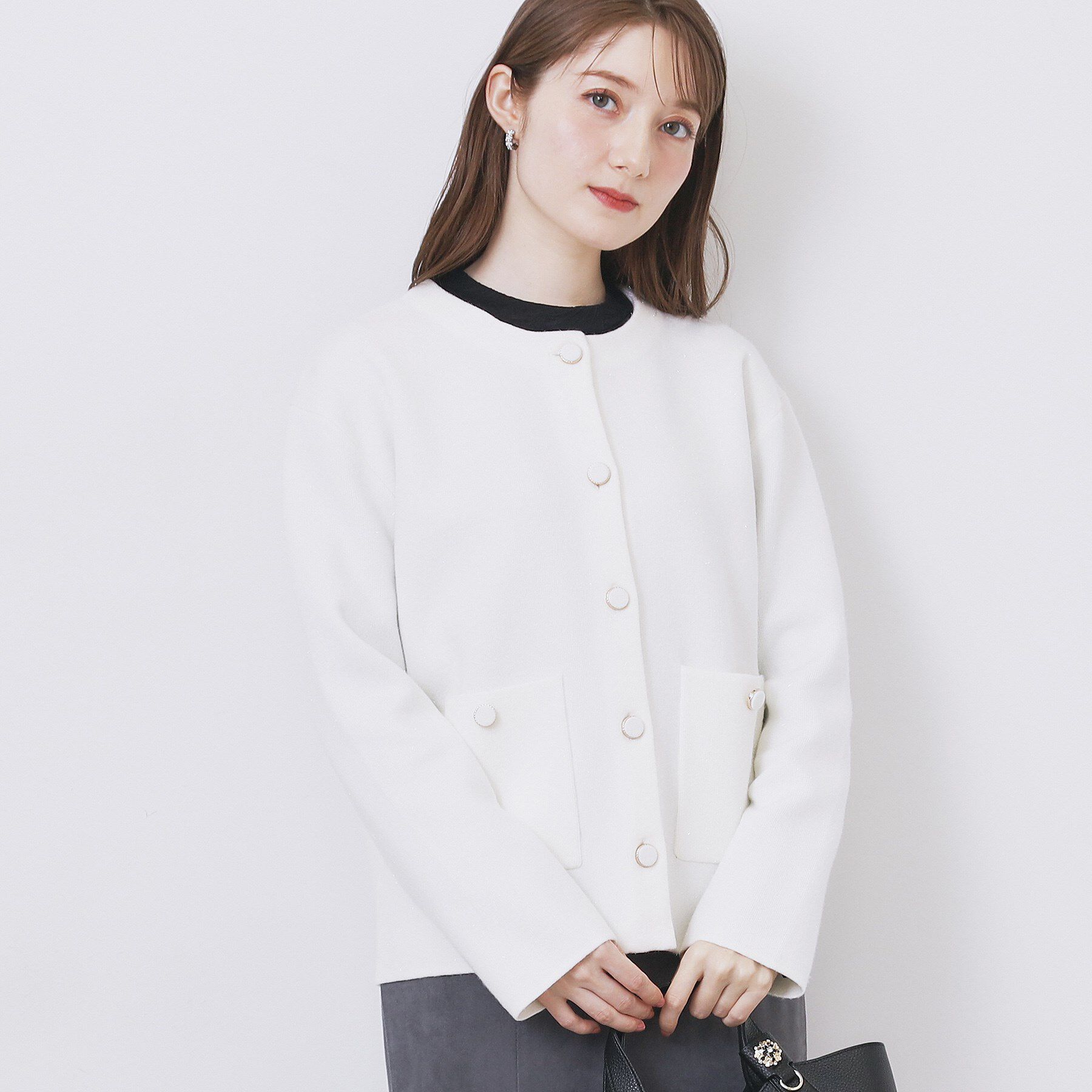 index「ダブルフェイスコーディガン【洗濯機OK】」|カーディガン|