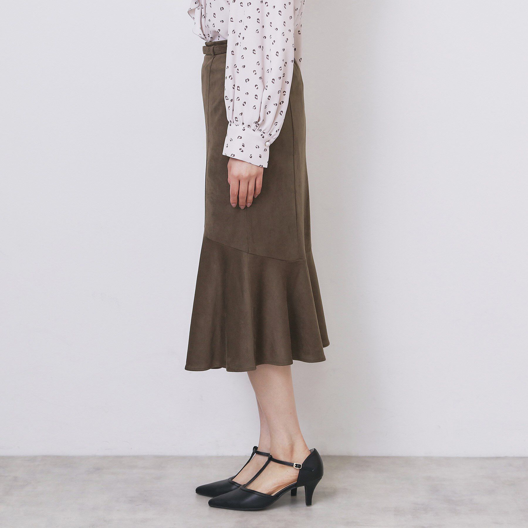 index「フェイクスウェード切り替えマーメイドスカート【洗濯機OK/イージーアイロン/防シワ】」|スカート|