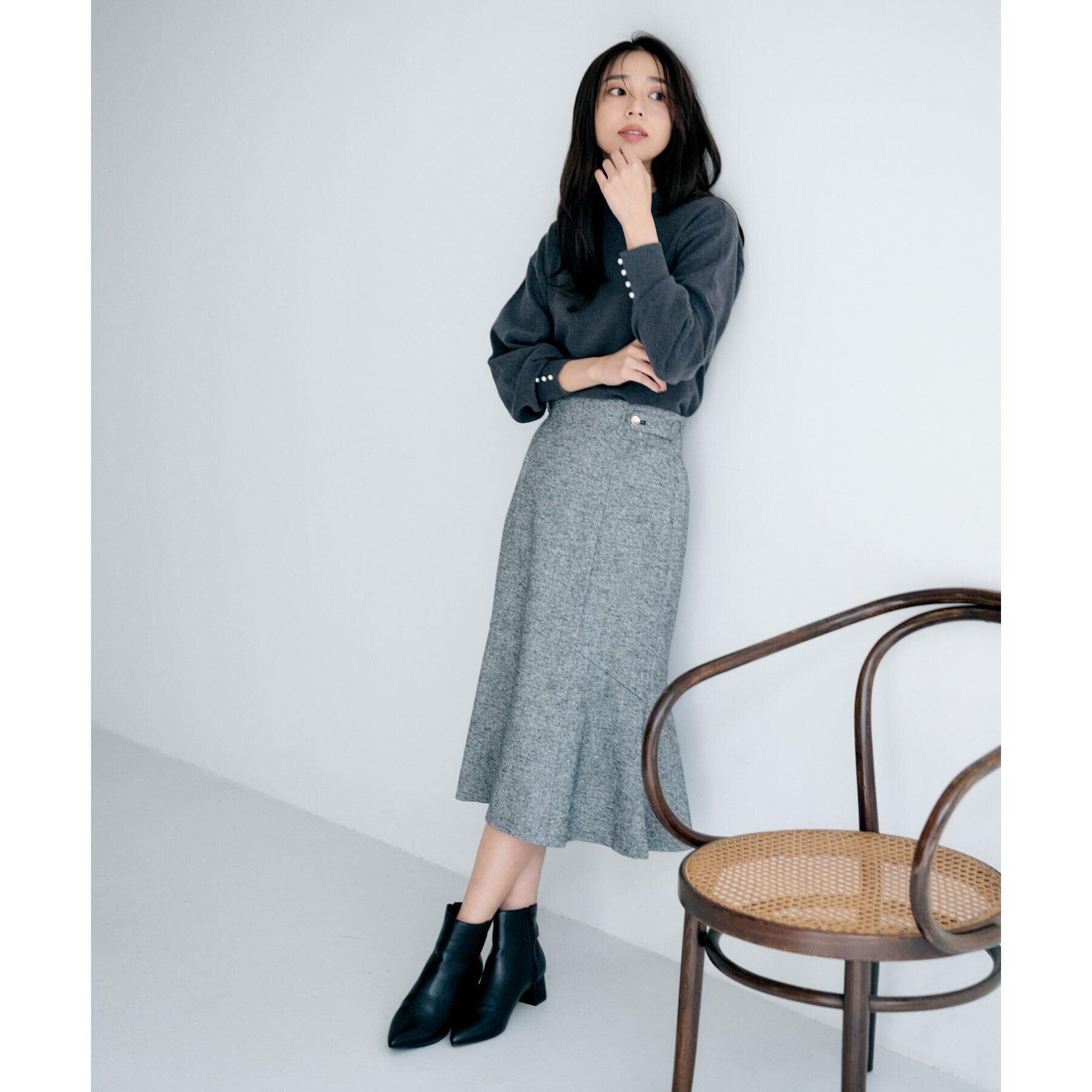 index「ふんわりボトルネックパフスリーブニット【洗濯機OK】」|ニット・セーター|