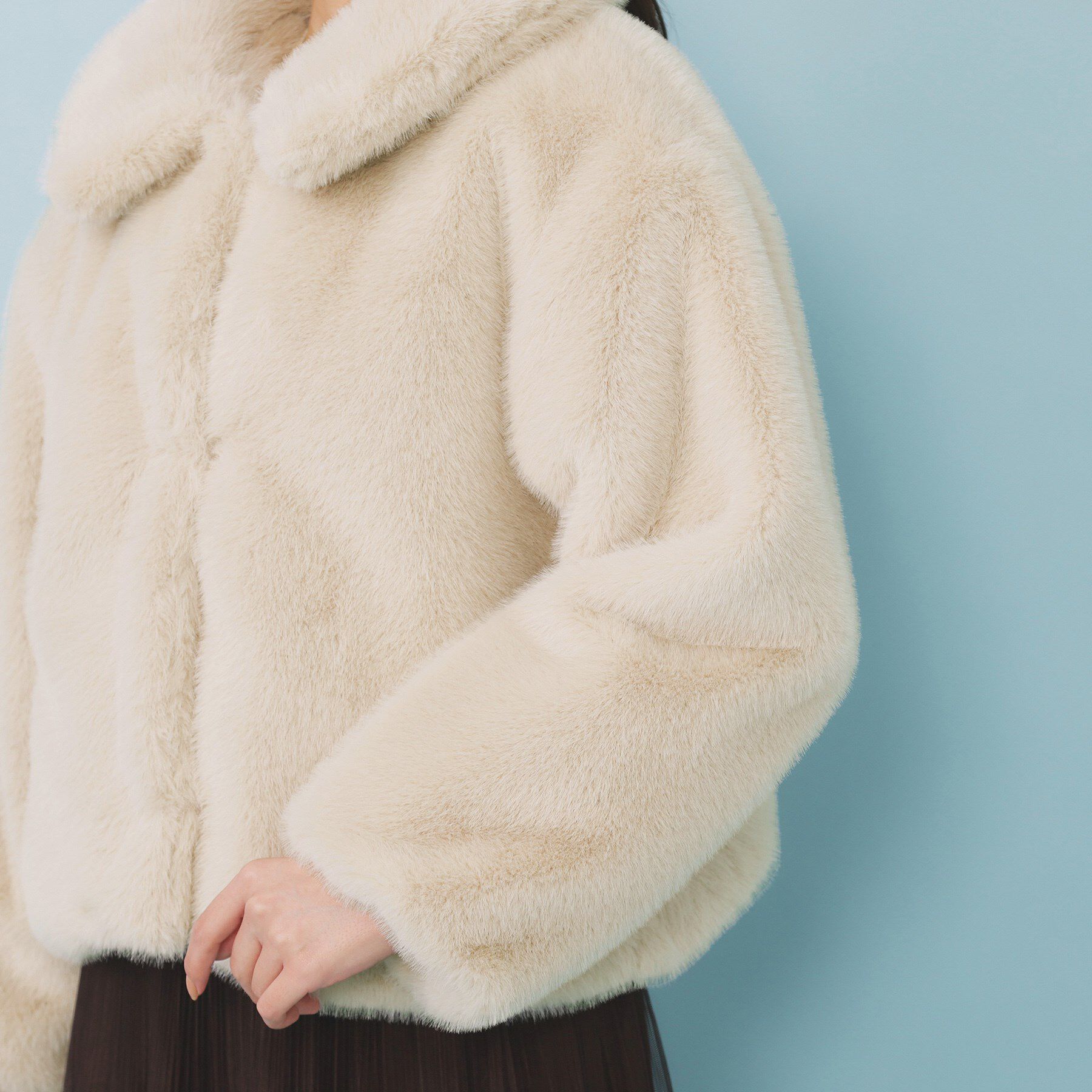 index「エコファーショートコート【洗える】」|ステンカラーコート|