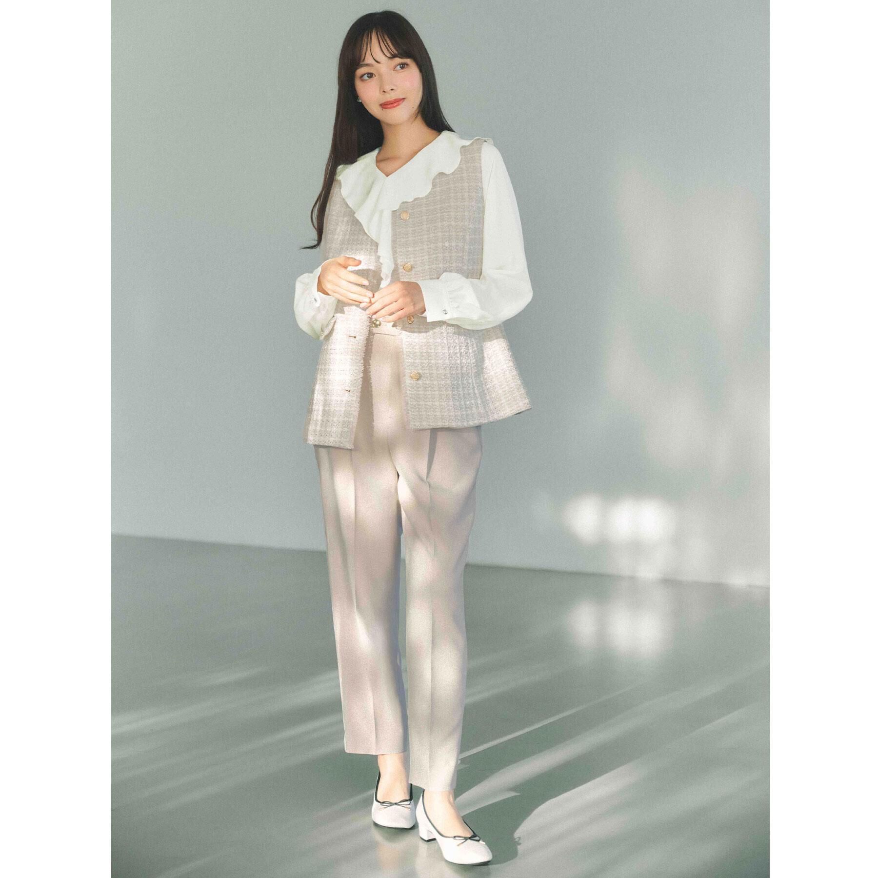 index「ファンシーツイードペプラムジレ【洗える】」|ベスト・ジレ|