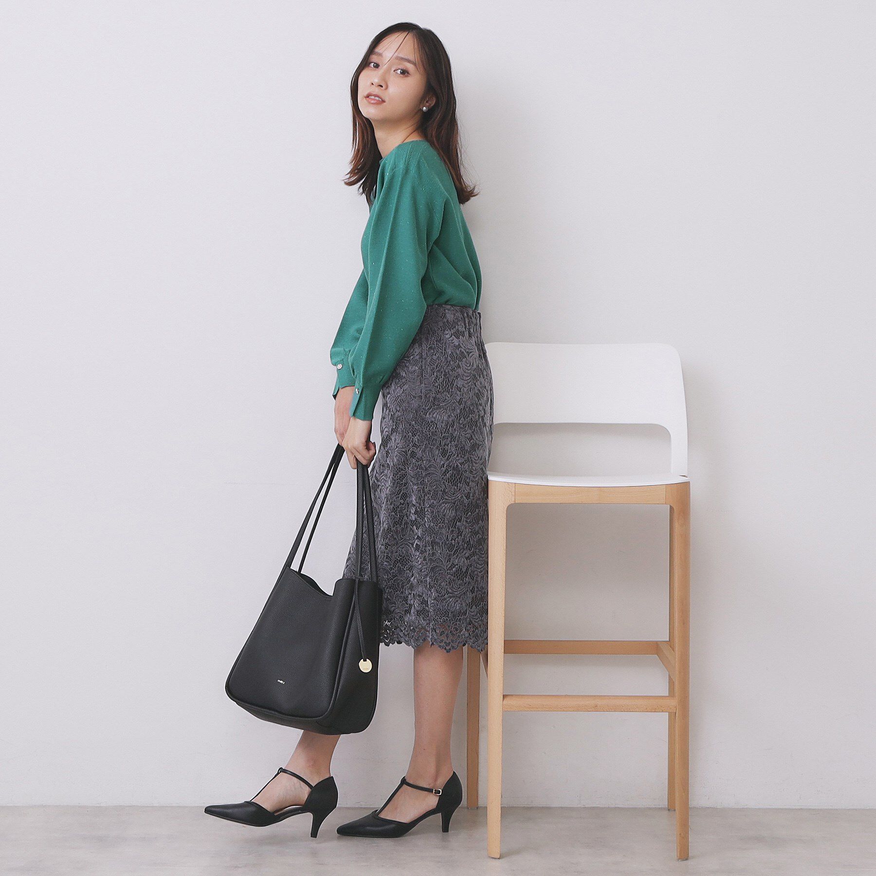 index「ラメガーター編みボートネックニット【洗濯機OK】《8col/XS～LL》」|ニット・セーター|