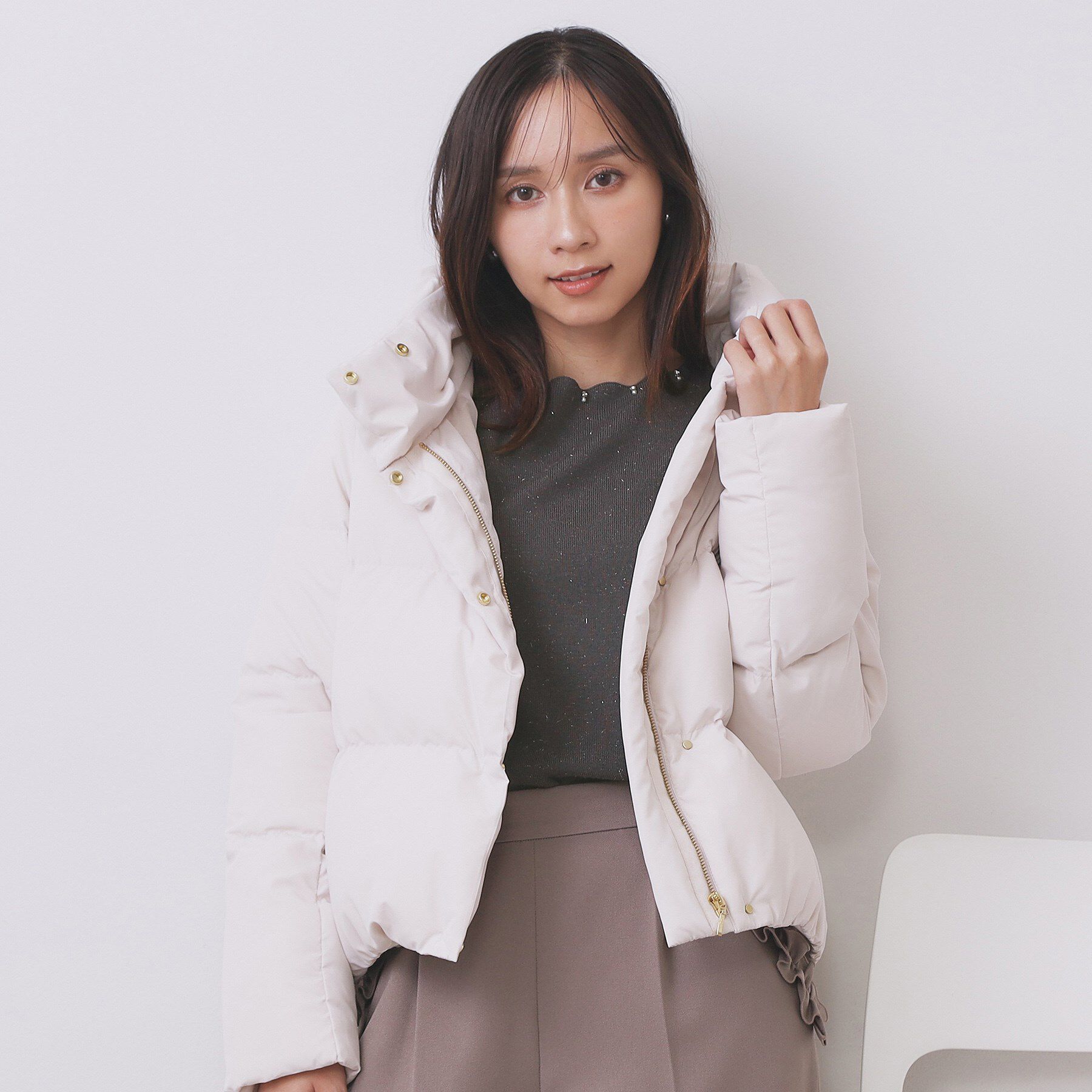 index「ラメスカラップビジューデザインニット【洗濯機OK】《6col/S～LL》」|ニット・セーター|