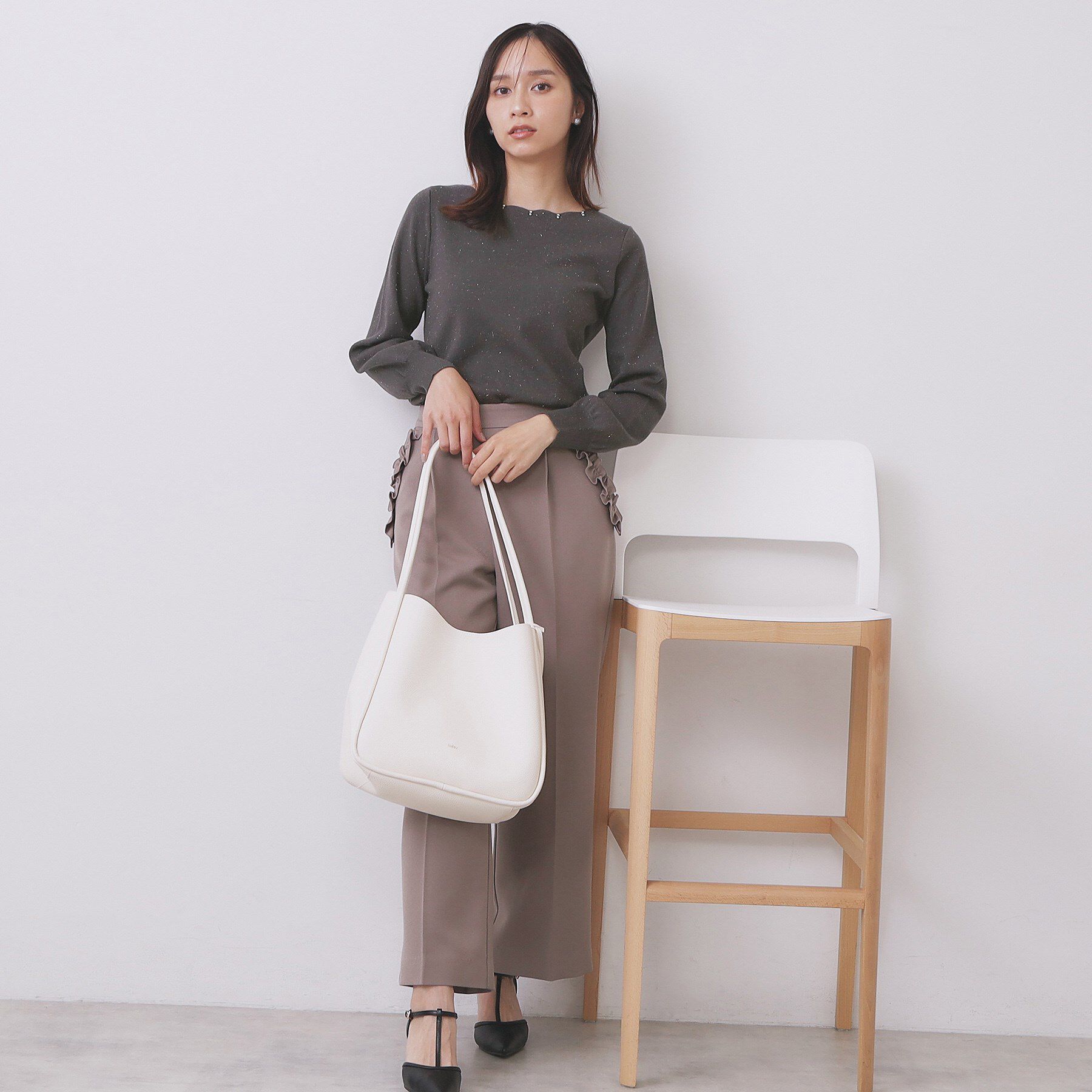 index「ラメスカラップビジューデザインニット【洗濯機OK】《6col/S～LL》」|ニット・セーター|