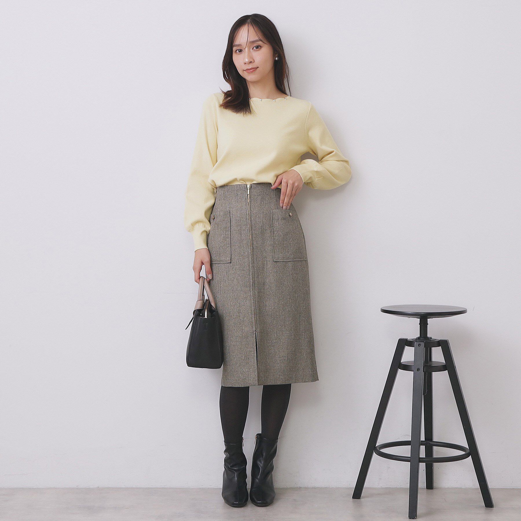 index「ラメスカラップビジューデザインニット【洗濯機OK】《6col/S～LL》」|ニット・セーター|